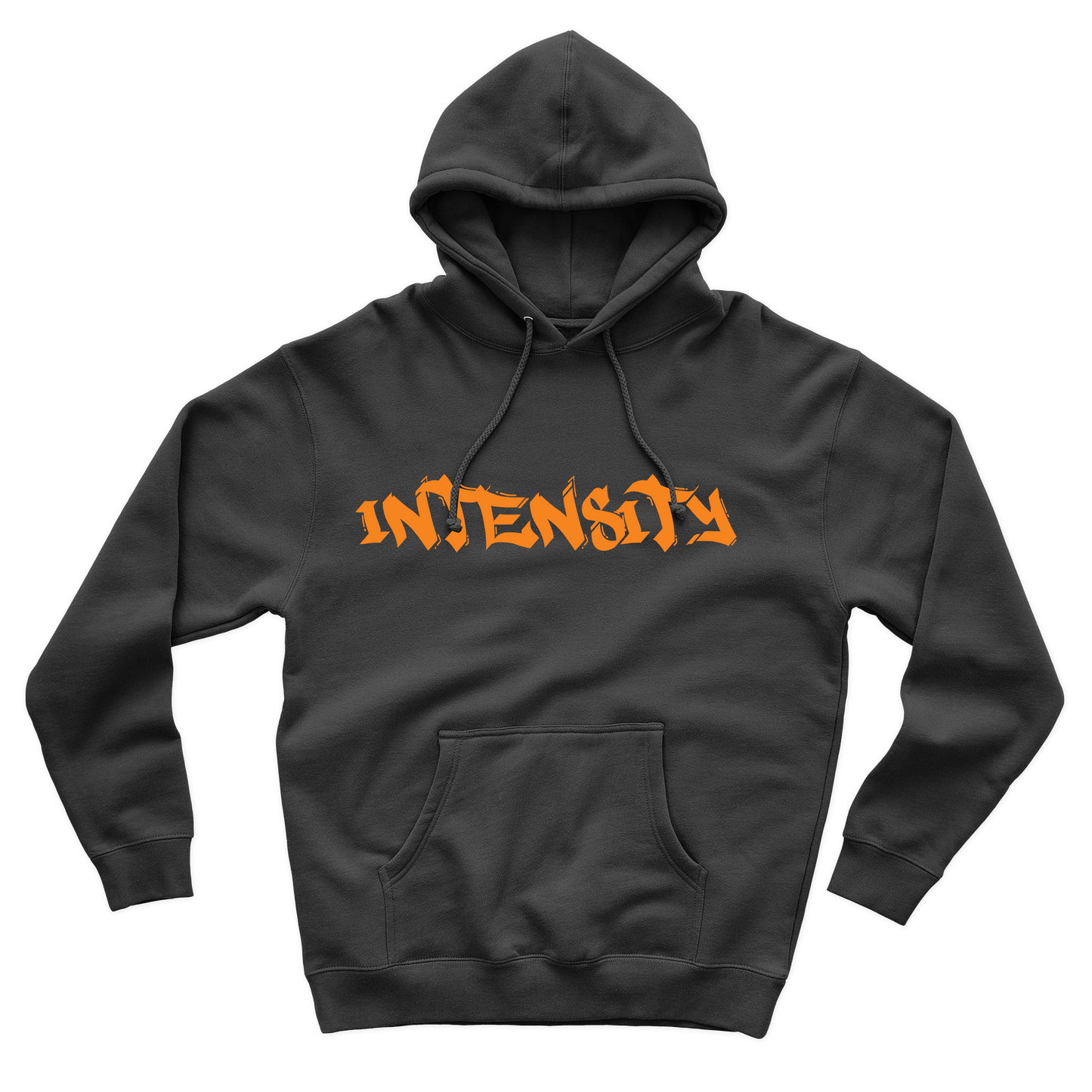 Black Heavy Hoodie_Orange Logo
