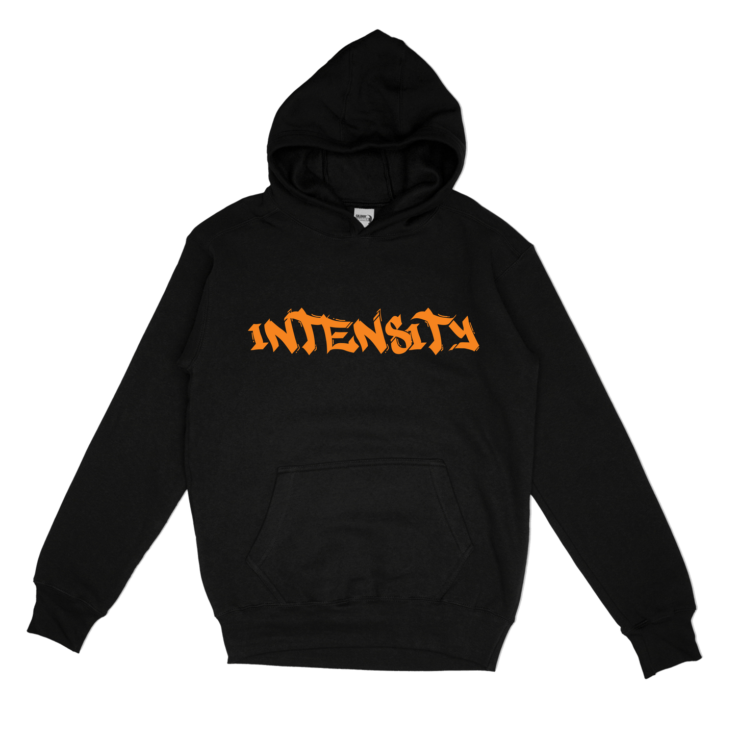Men's "INTENSITY" Solid Black Regular Hoodie