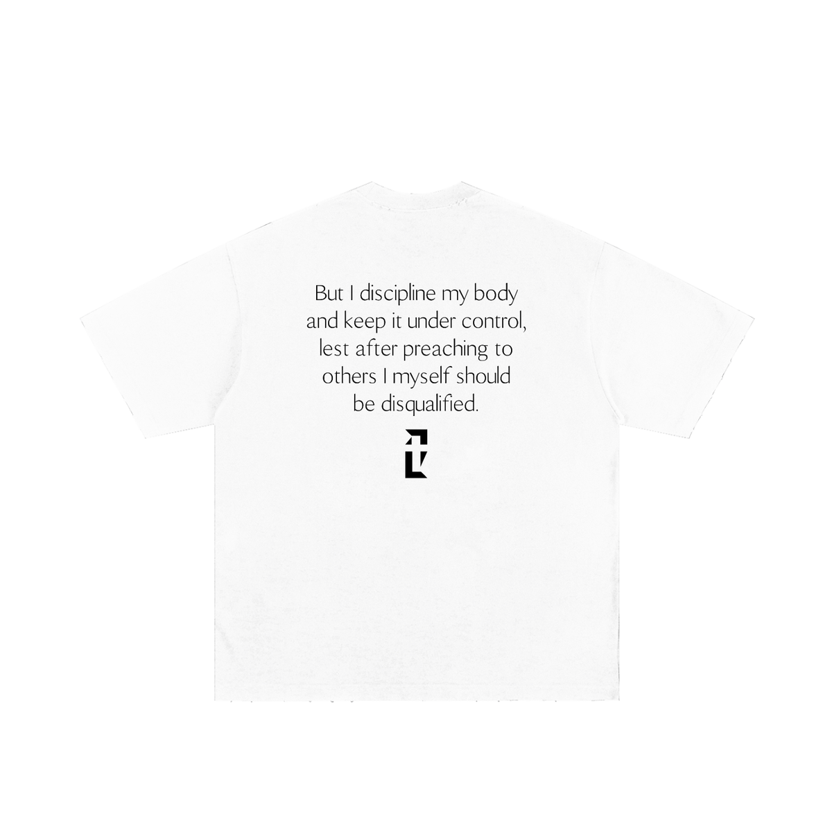 1 Corinthians 9:27 Tee — Black Print