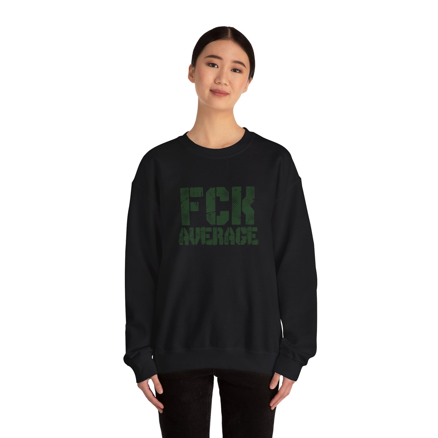 Men's "FCK Average" Crewneck (Green)