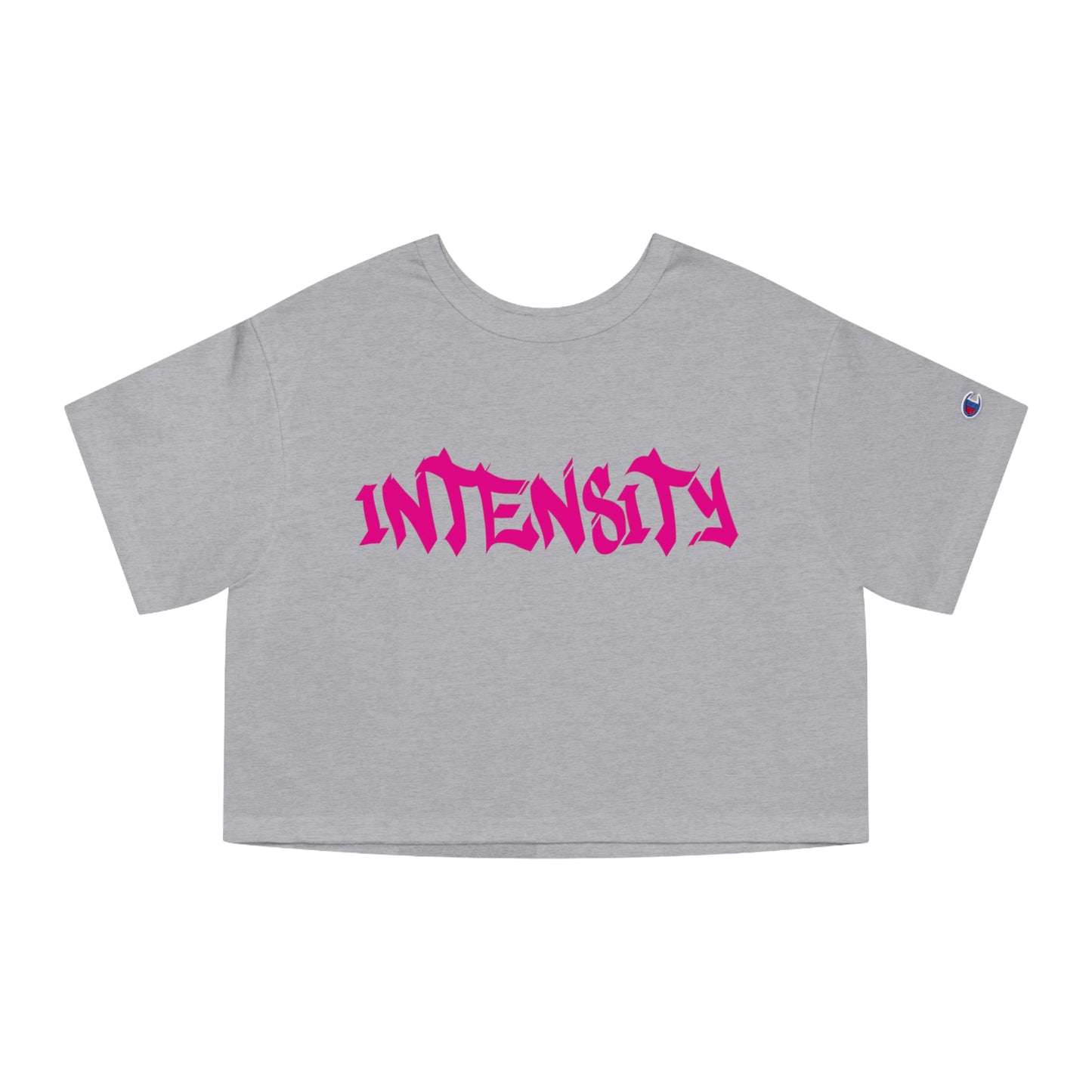 Women's "INTENSITY" Crop Top T-Shirt Hot Pink Logo