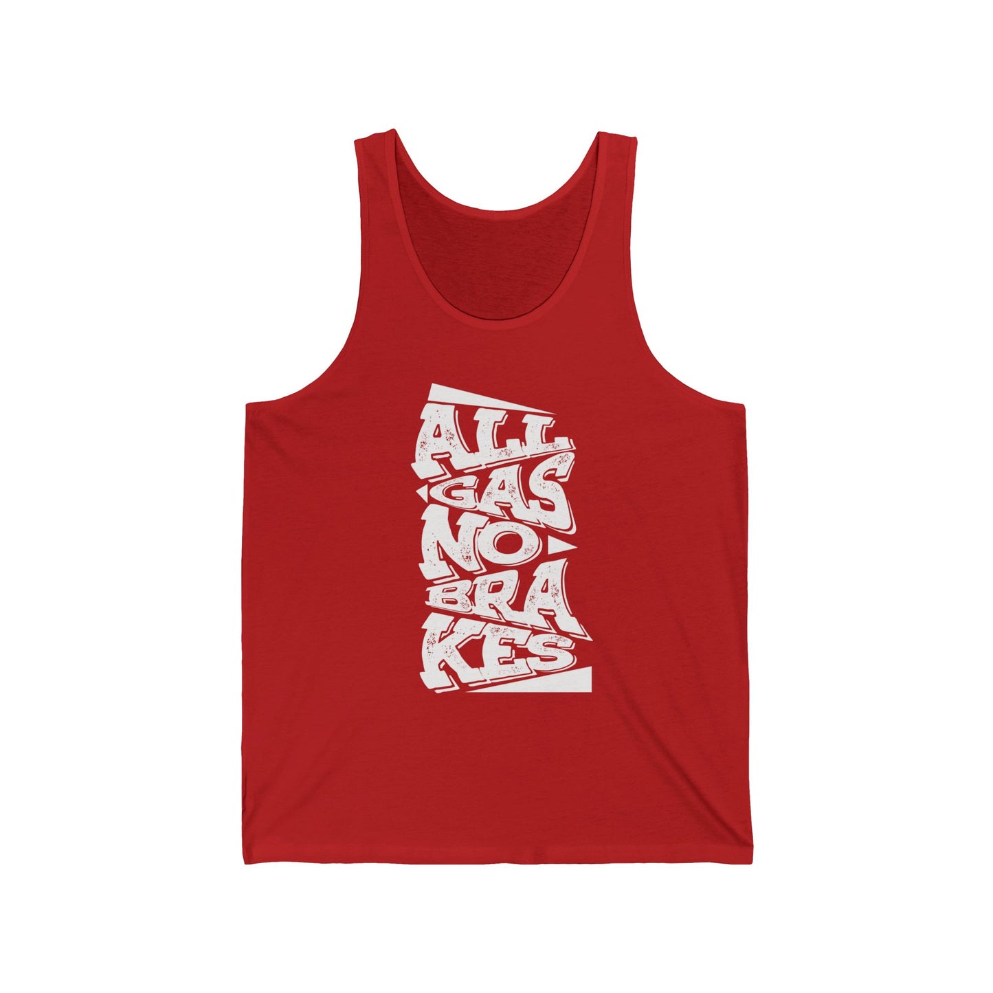 Men's Jersey Tank - All Gas No Brakes (White)