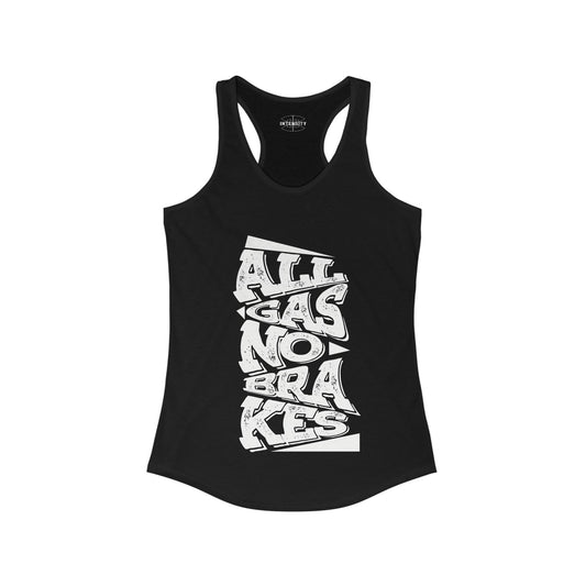 Women's Tank Top - All Gas No Breaks (White)