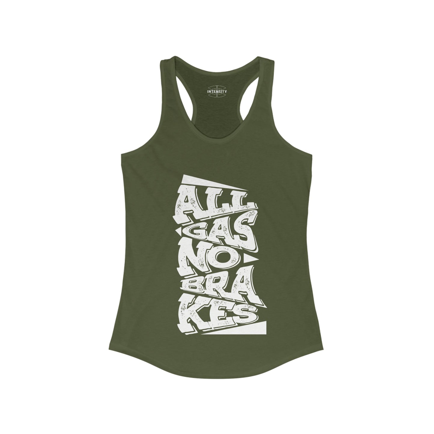 Women's Tank Top - All Gas No Breaks (White)