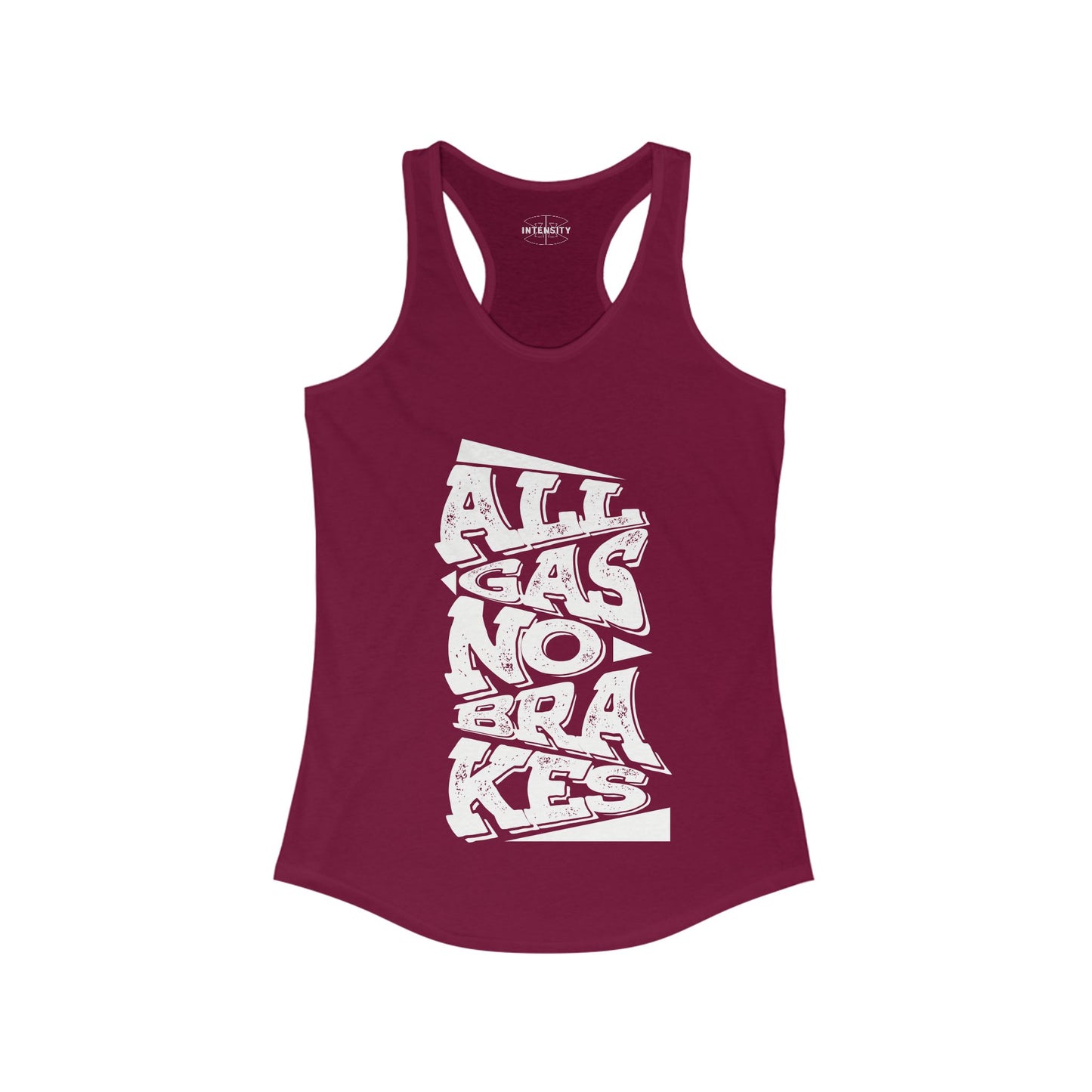 Women's Tank Top - All Gas No Breaks (White)