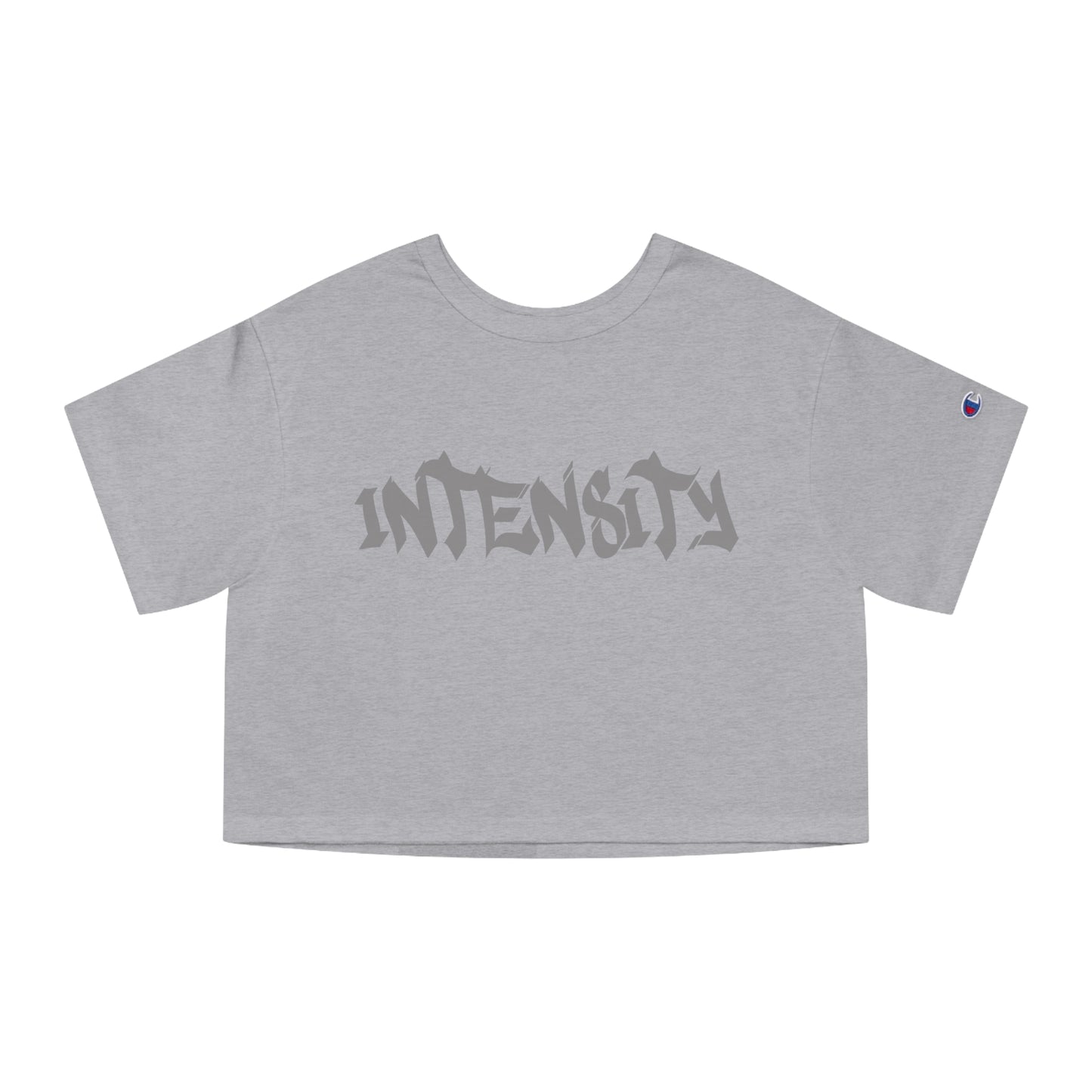 Women's "INTENSITY" Crop Top Shirt (Grey)