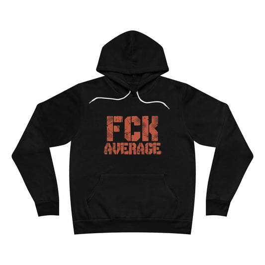 Men's "FCK Average" Regular Hoodie (Orange)