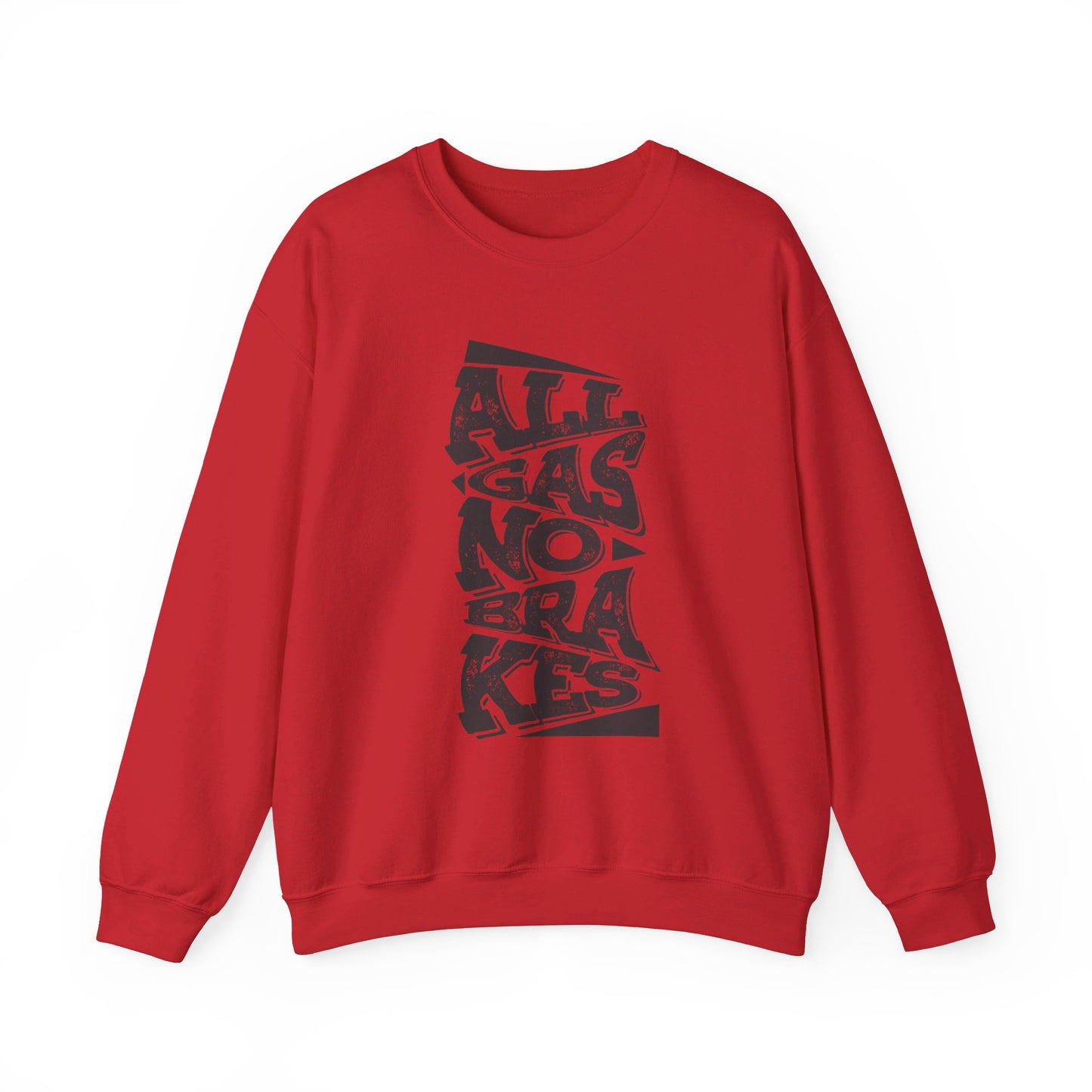 Men's "All Gas No Brakes" Crewneck Sweatshirt (Black)