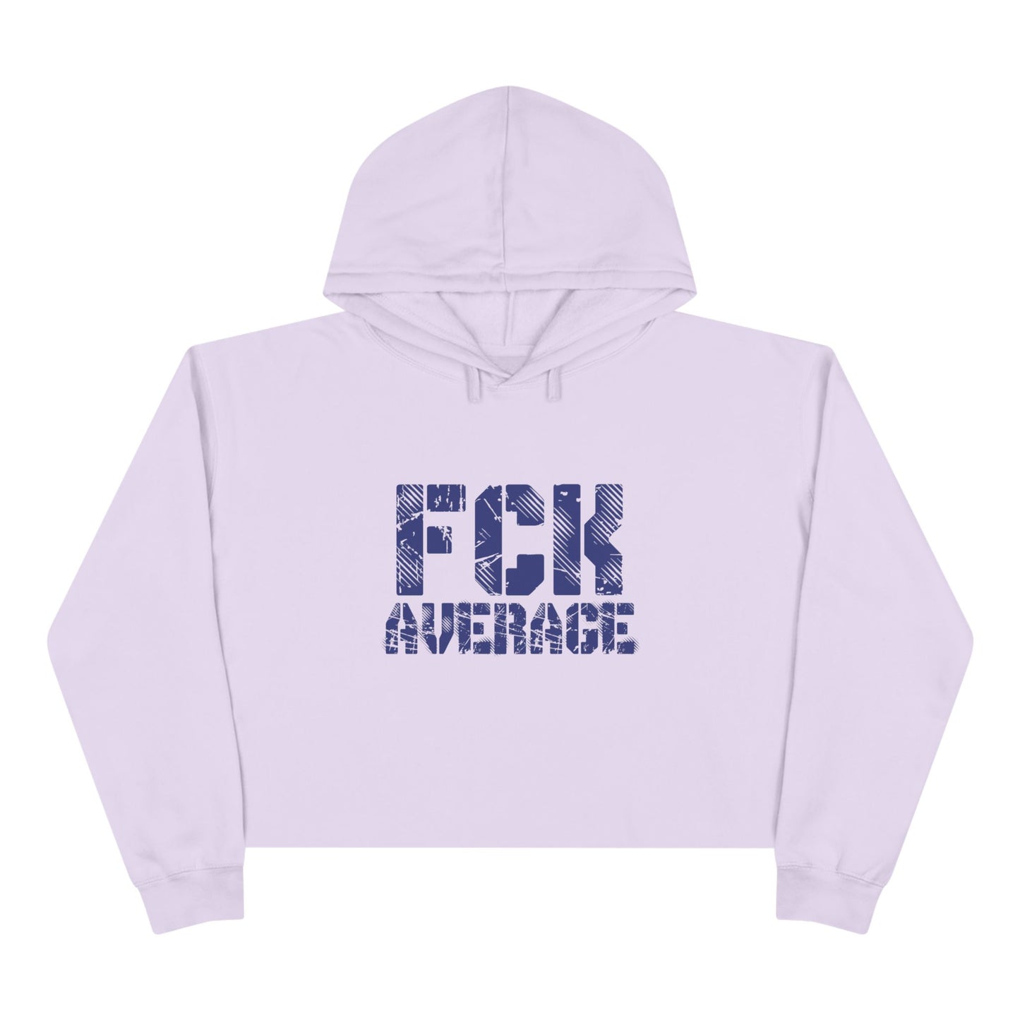 Women's "FCK Average" Crop Hoodie - Blue