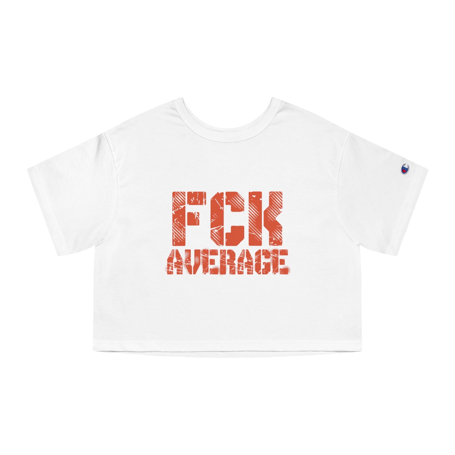 Women's "FCK Average" Crop Top (Orange)