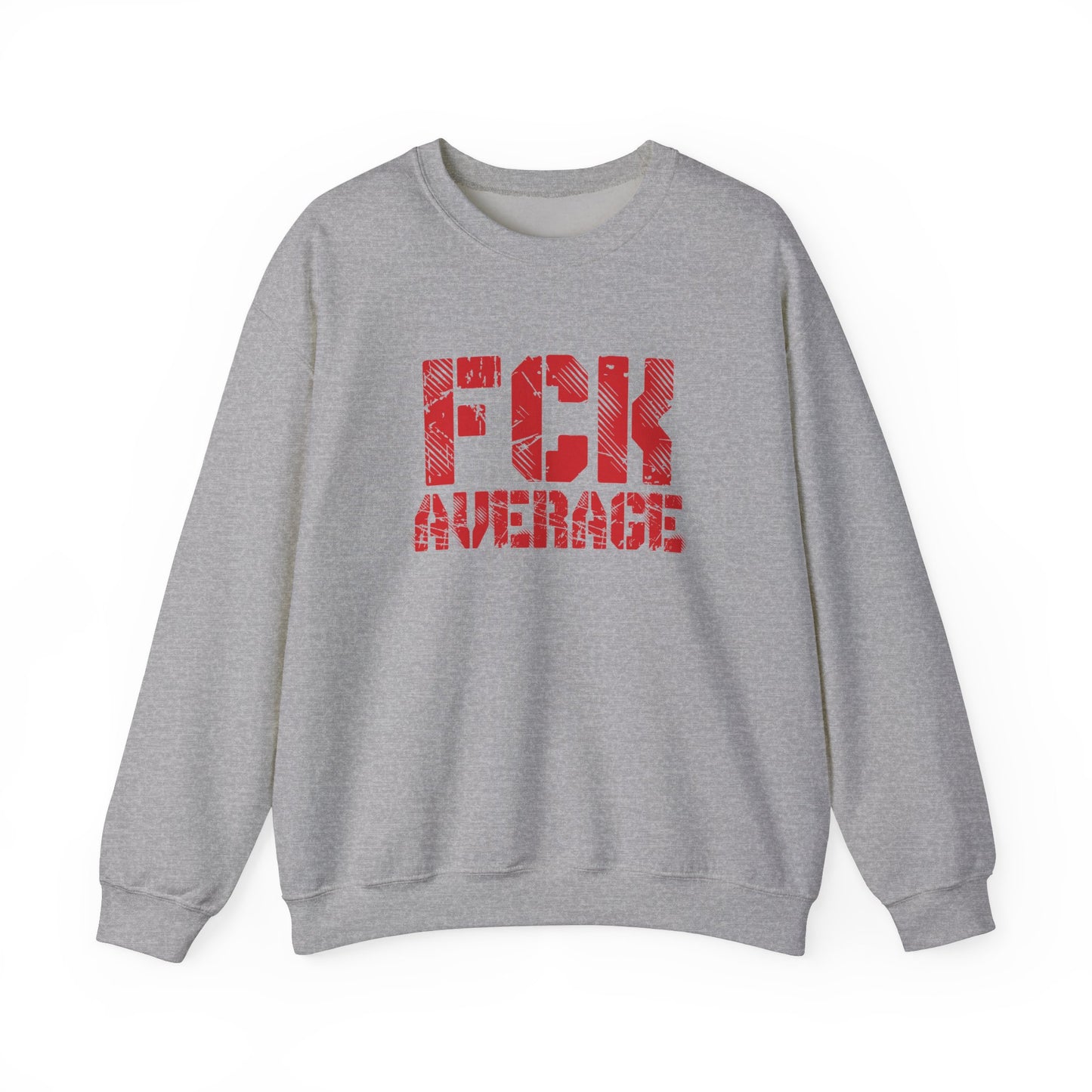 Men's "FCK Average" Crewneck (Red)