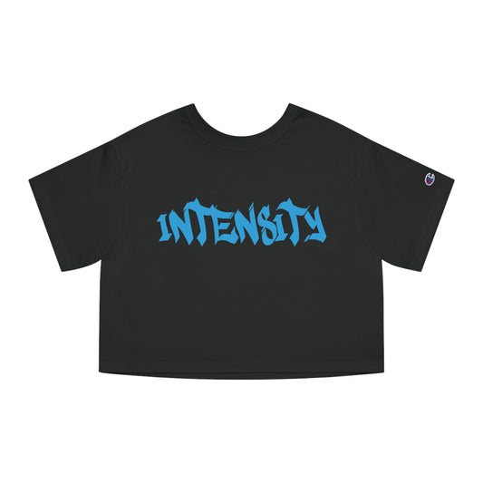 Women's "INTENSITY" Crop Top T-Shirt (Baby Blue)