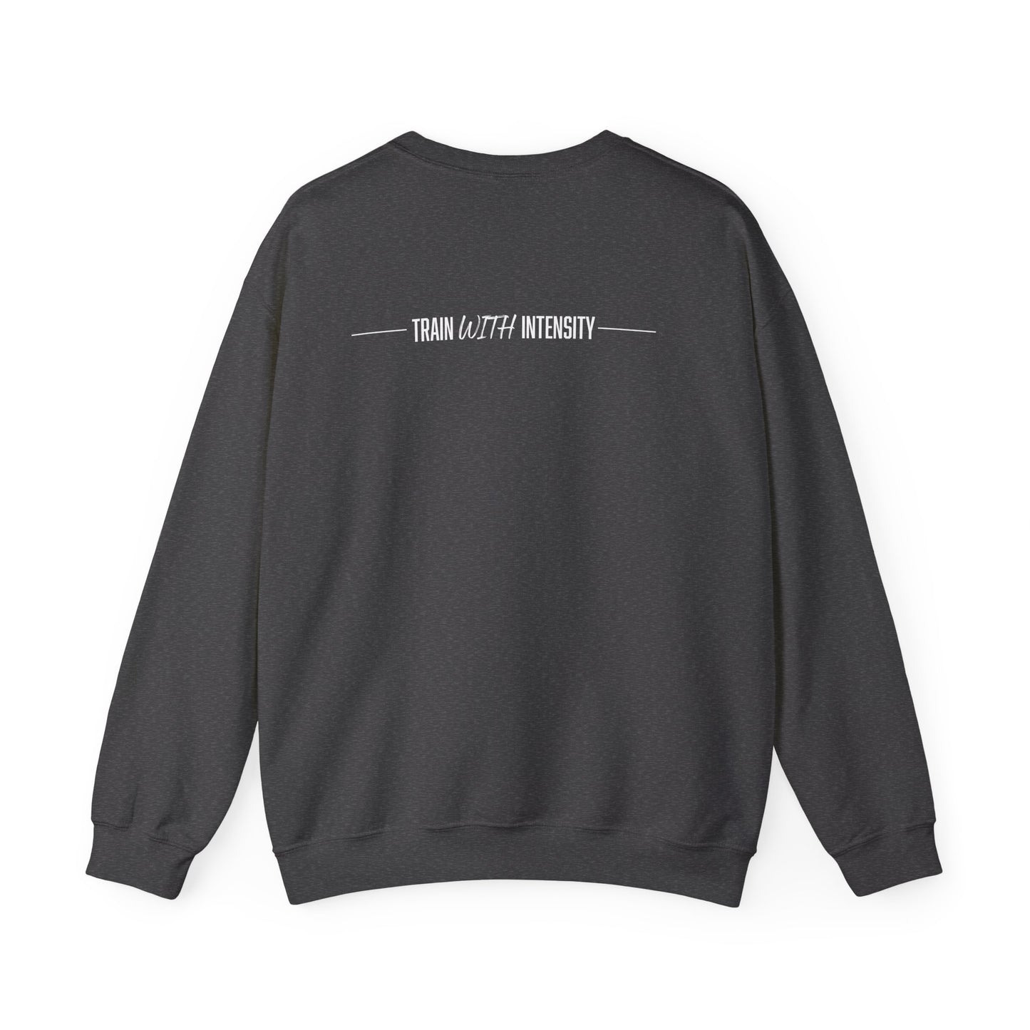 Women's "Train With Intensity" Crewneck Sweatshirt (White)