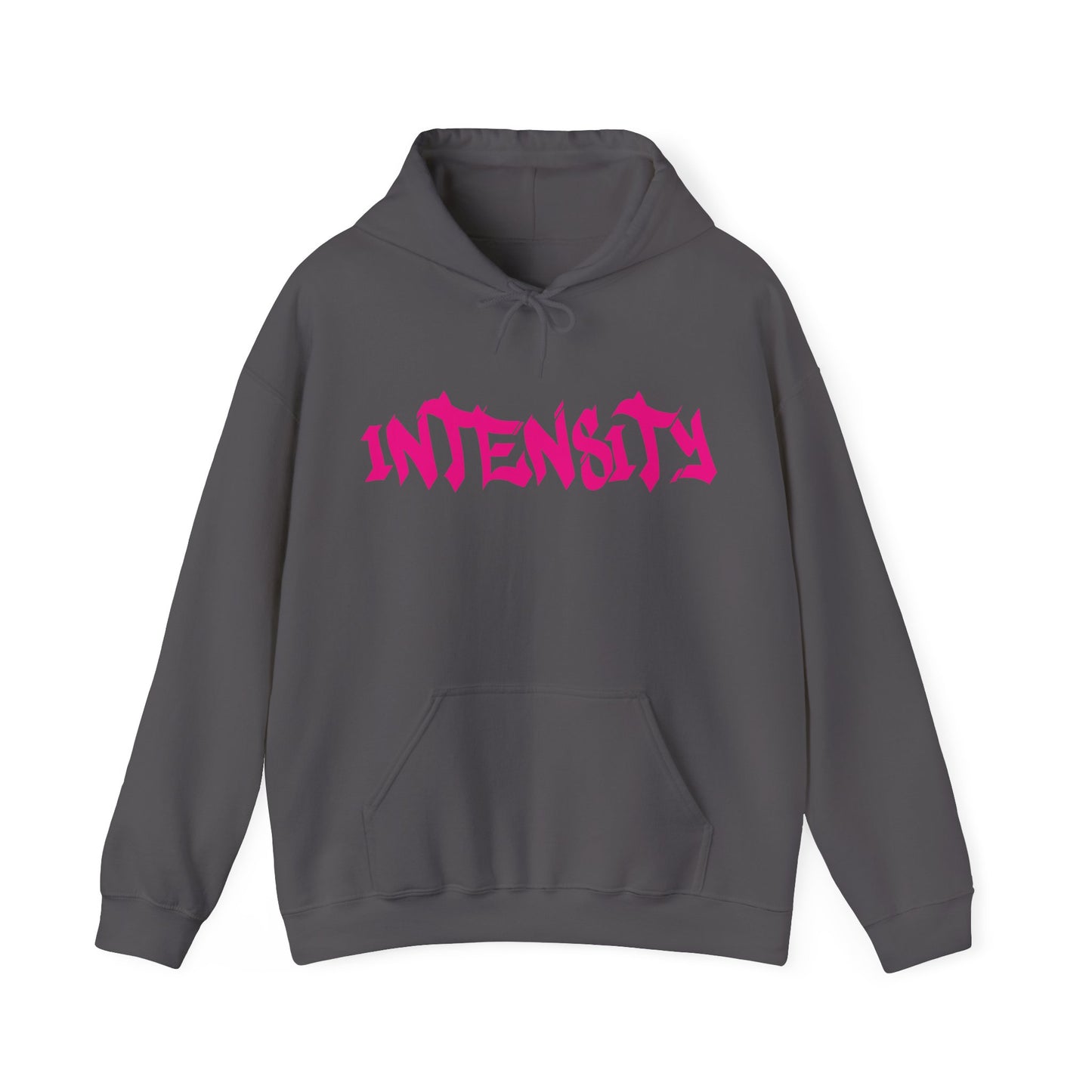 Men's "INTENSITY" Heavy Hoodie Hot Pink Logo