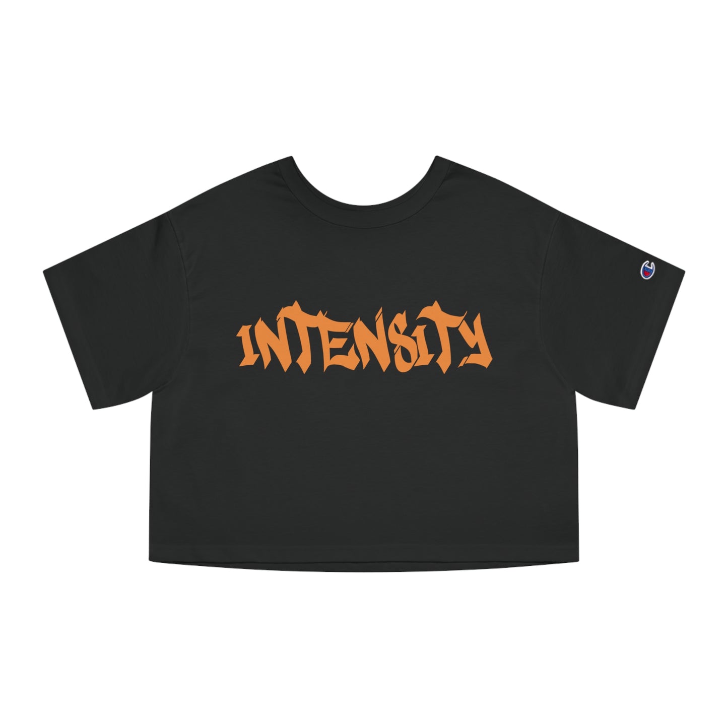 Women's "INTENSITY" Crop Top Shirt (Orange)