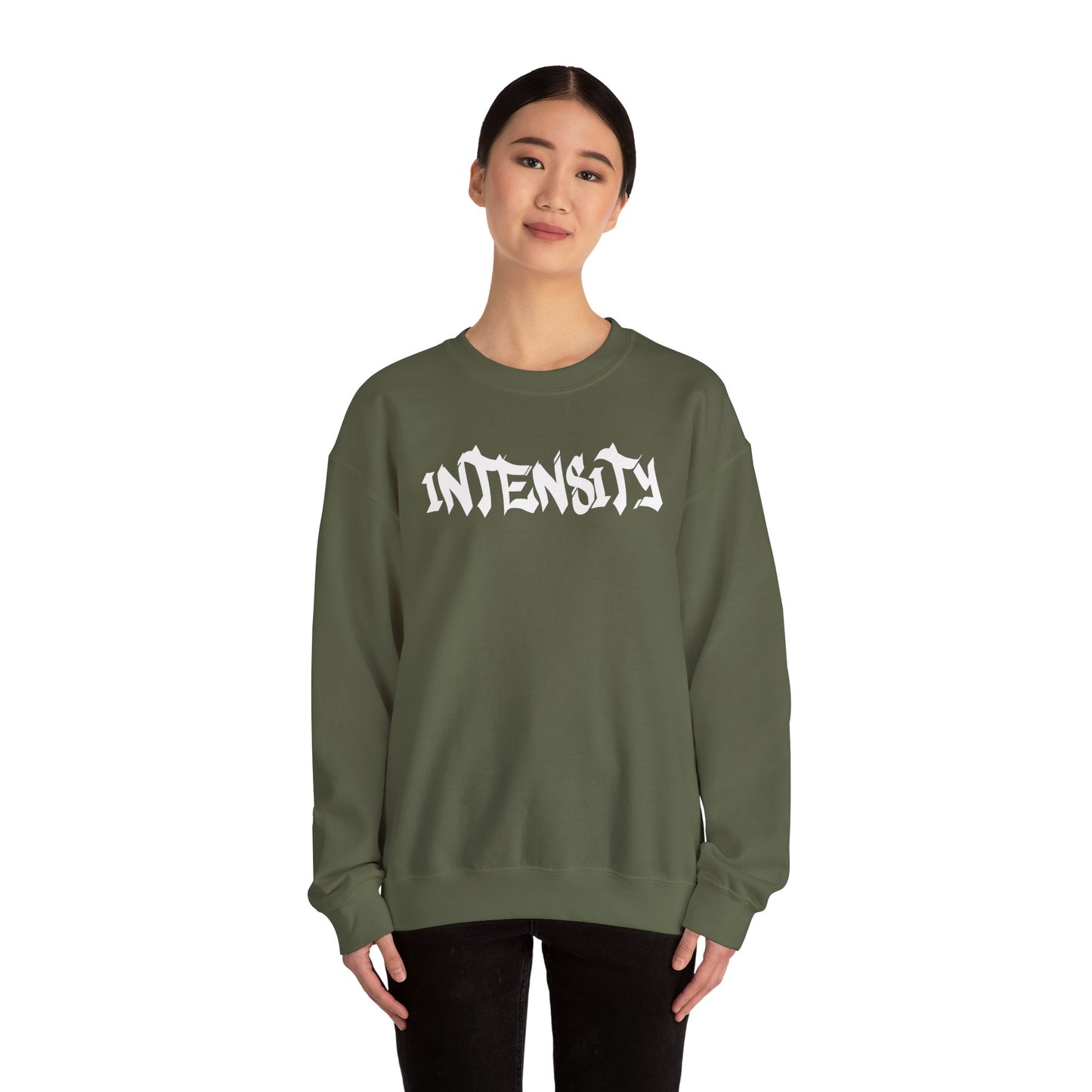 Men's "INTENSITY" Crewneck Sweatshirt (White)
