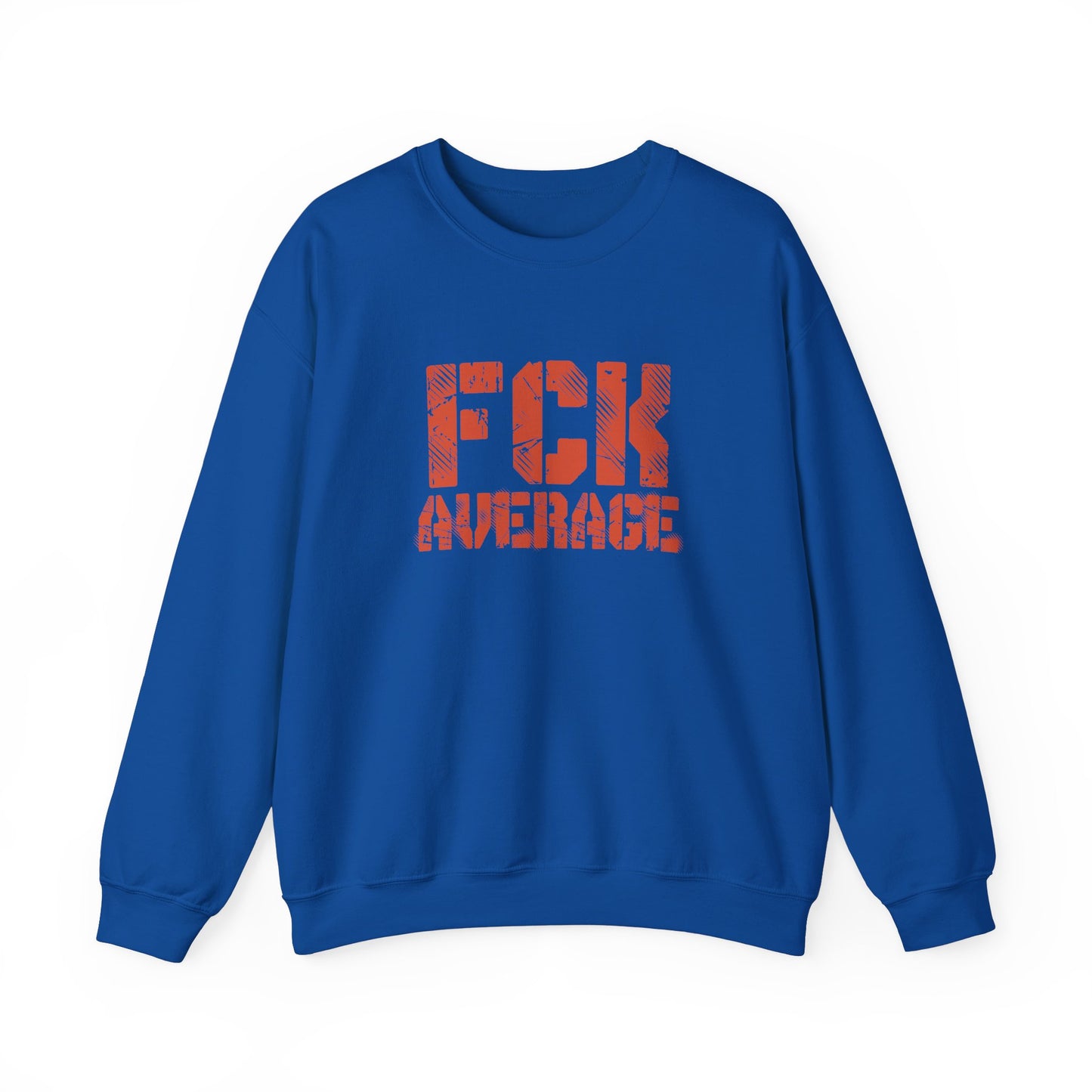 Men's "FCK Average" Crewneck (Orange)