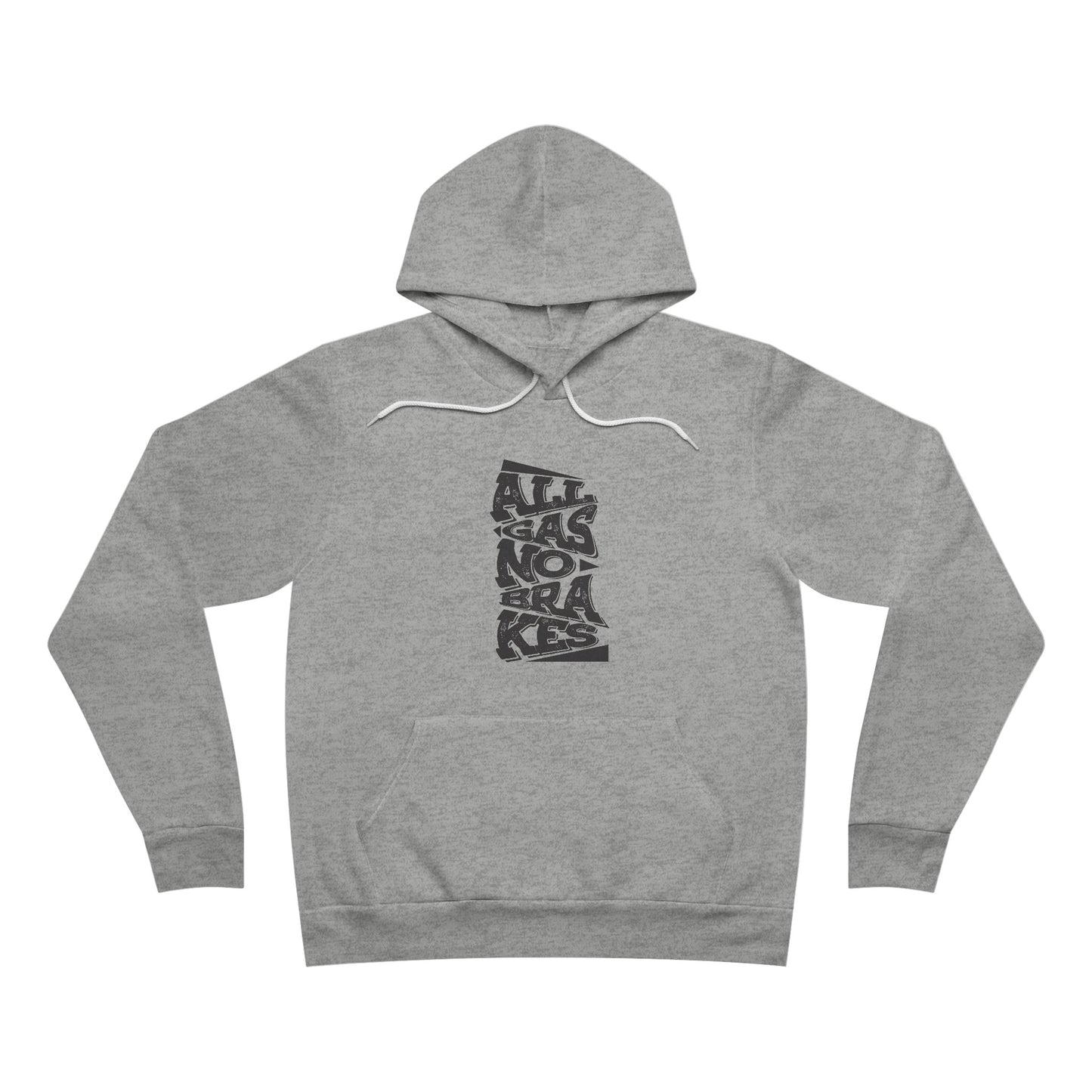 Men's "All Gas No Brakes" Regular Hoodie (Black)