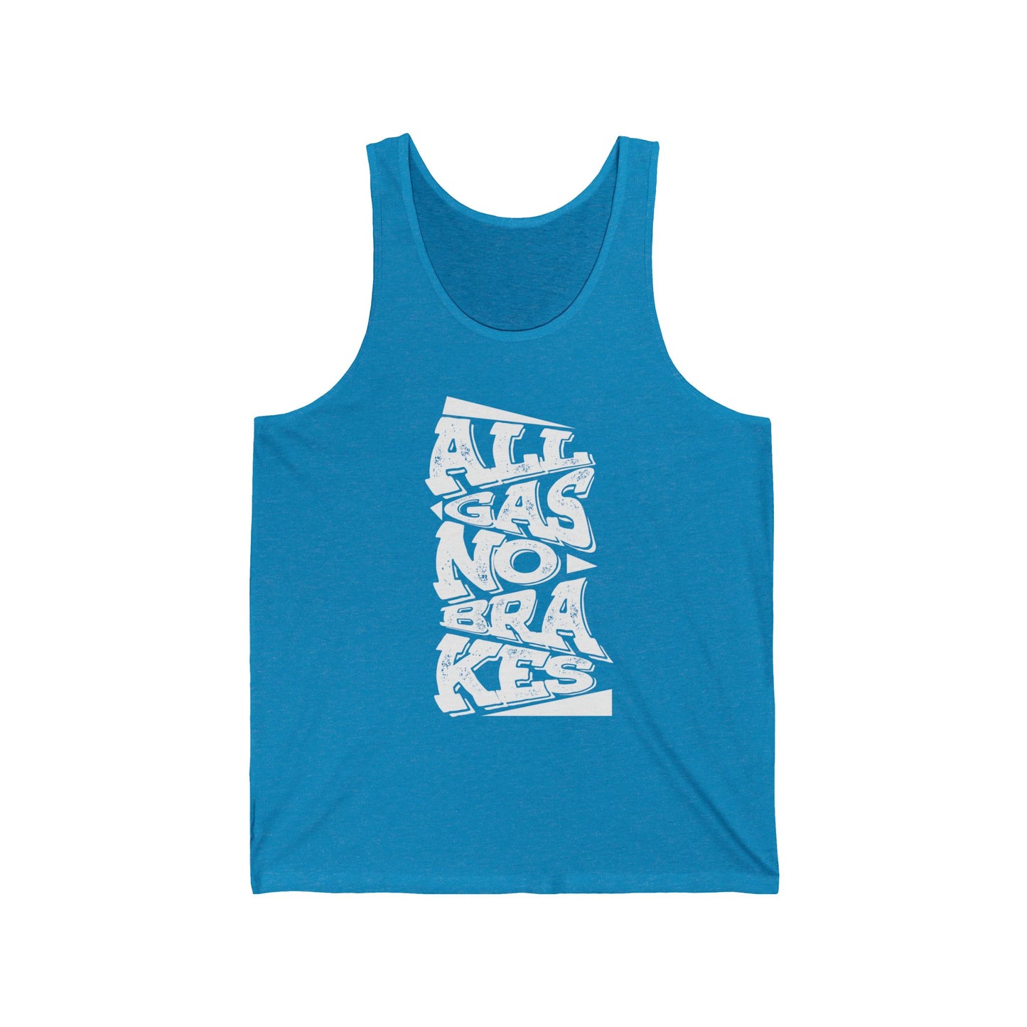 Men's "All Gas No Brakes" Tank Top (White)