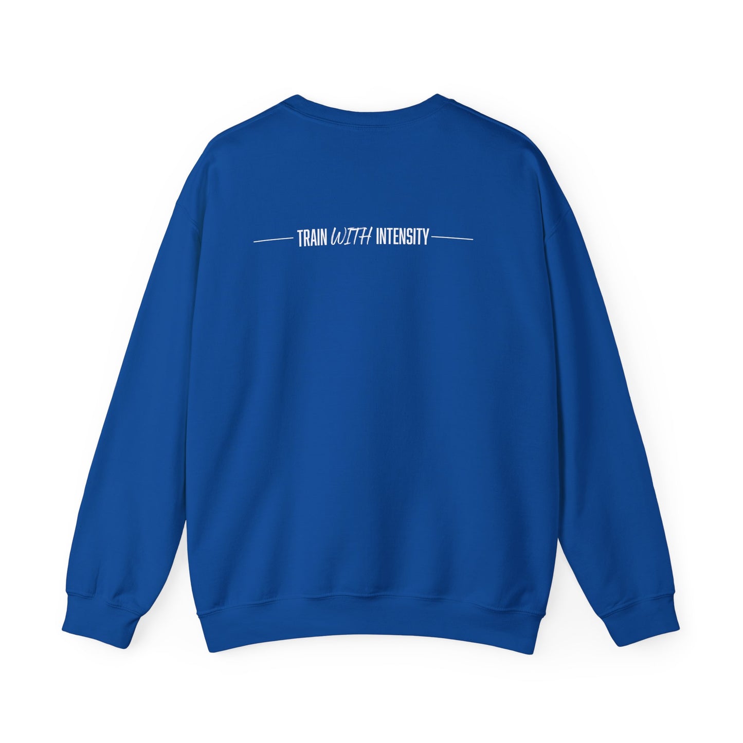 Women's "Train With Intensity" Crewneck Sweatshirt (White)
