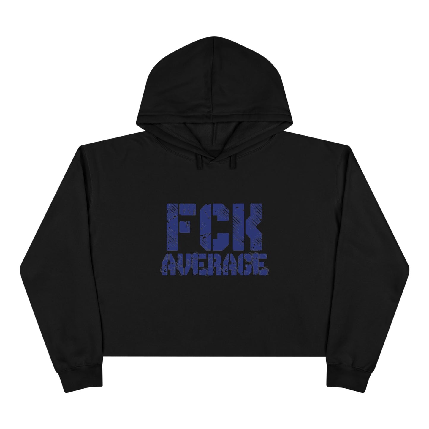 Women's "FCK Average" Crop Hoodie - Blue