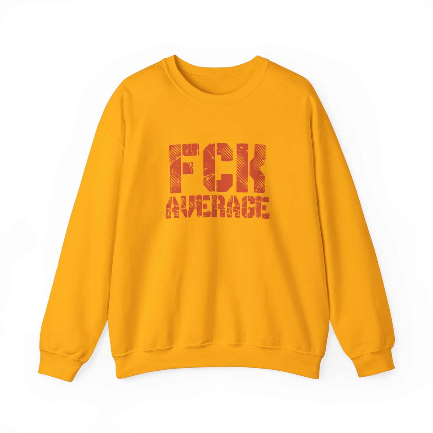 Men's "FCK Average" Crewneck (Orange)