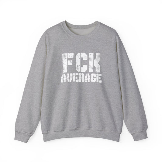 Men's "FCK Average" Crewneck (White)