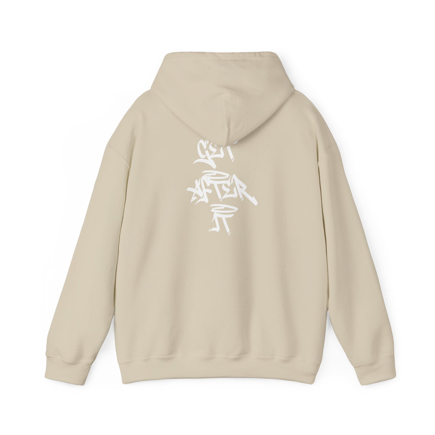Men's "Get After It" - V2 Heavy Hoodie (White)