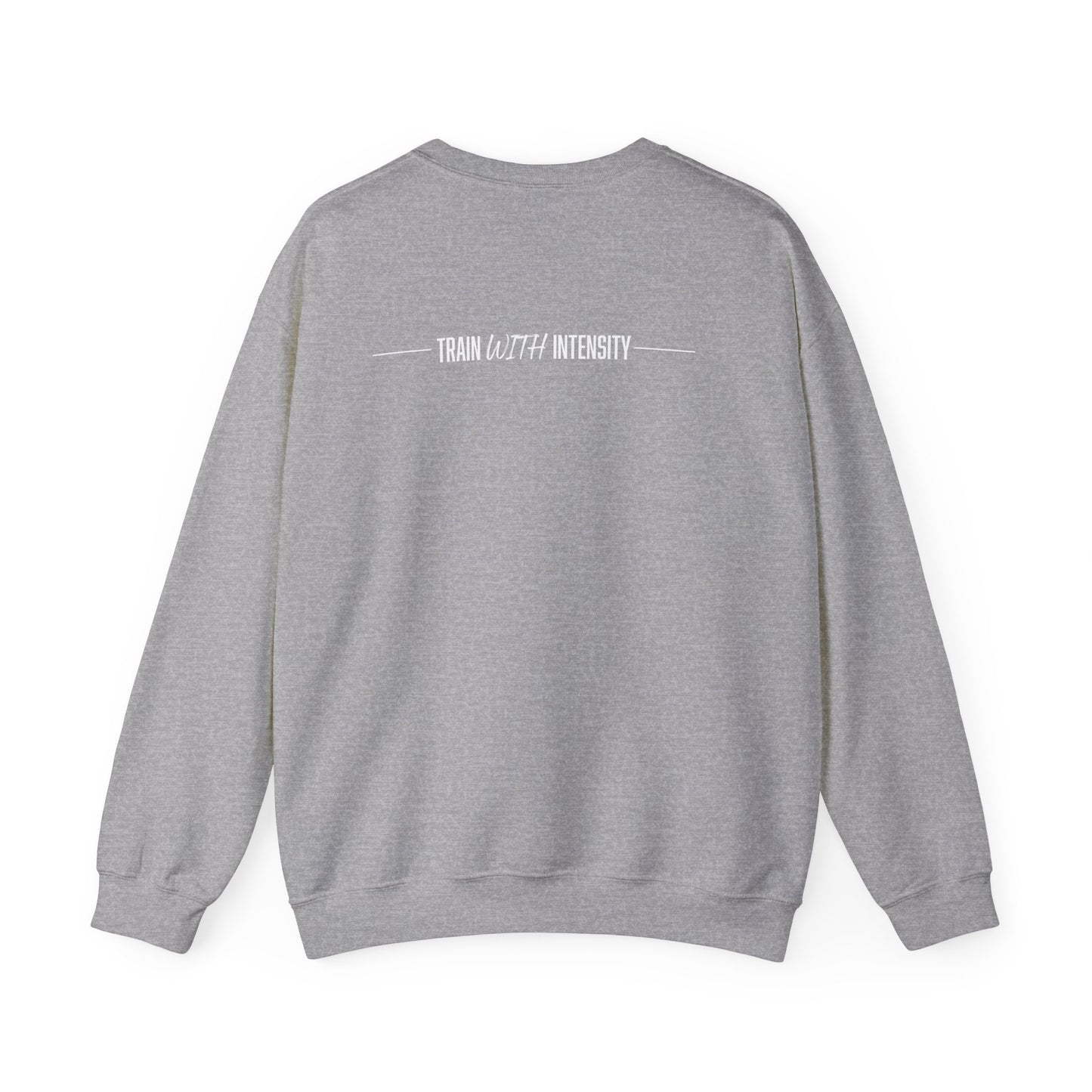 Women's "Train With Intensity" Crewneck Sweatshirt (White)