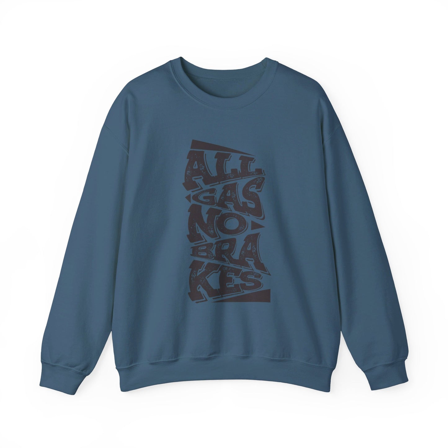 Women's "All Gas No Brakes" Crewneck Sweatshirt (Black)