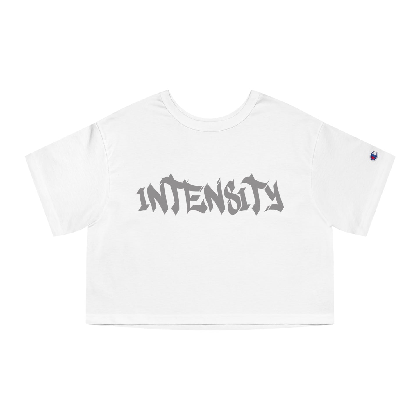 Women's "INTENSITY" Crop Top Shirt (Grey)