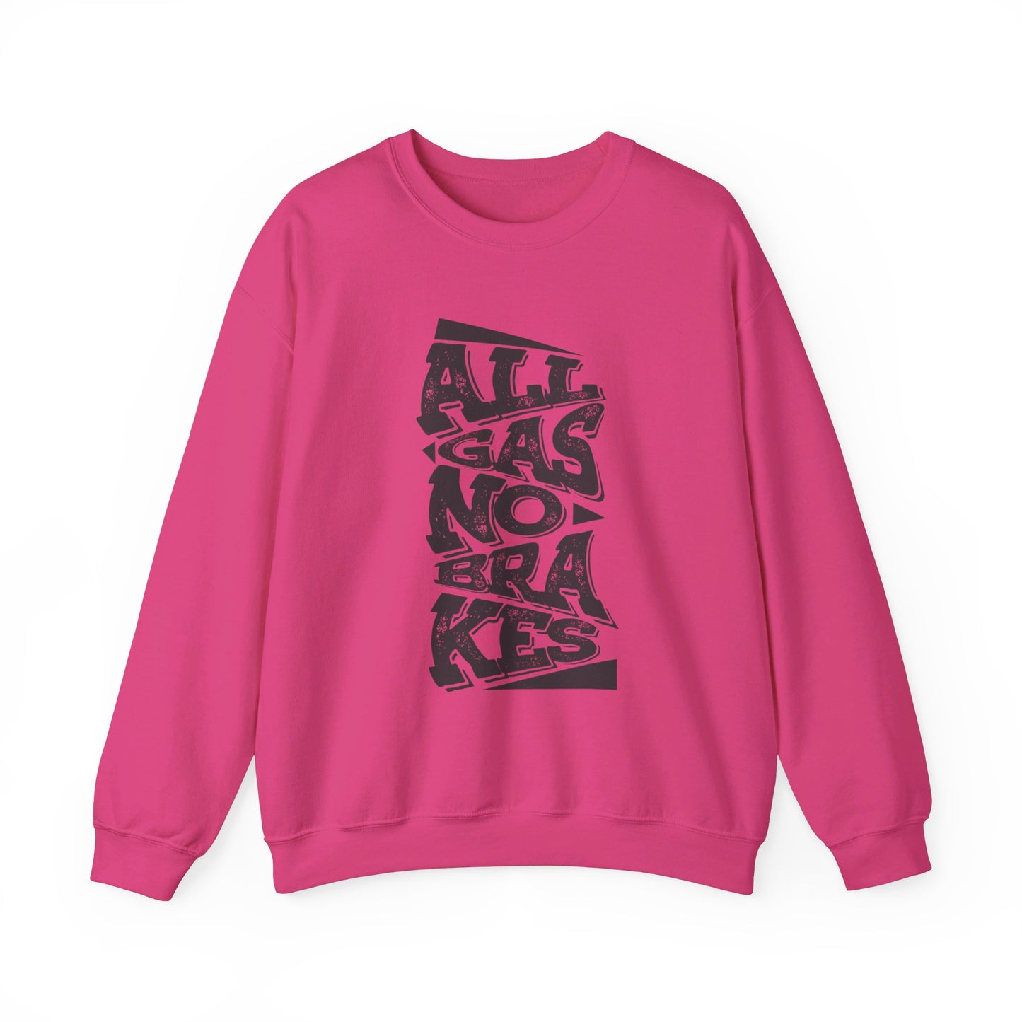 Women's "All Gas No Brakes" Crewneck Sweatshirt (Black)