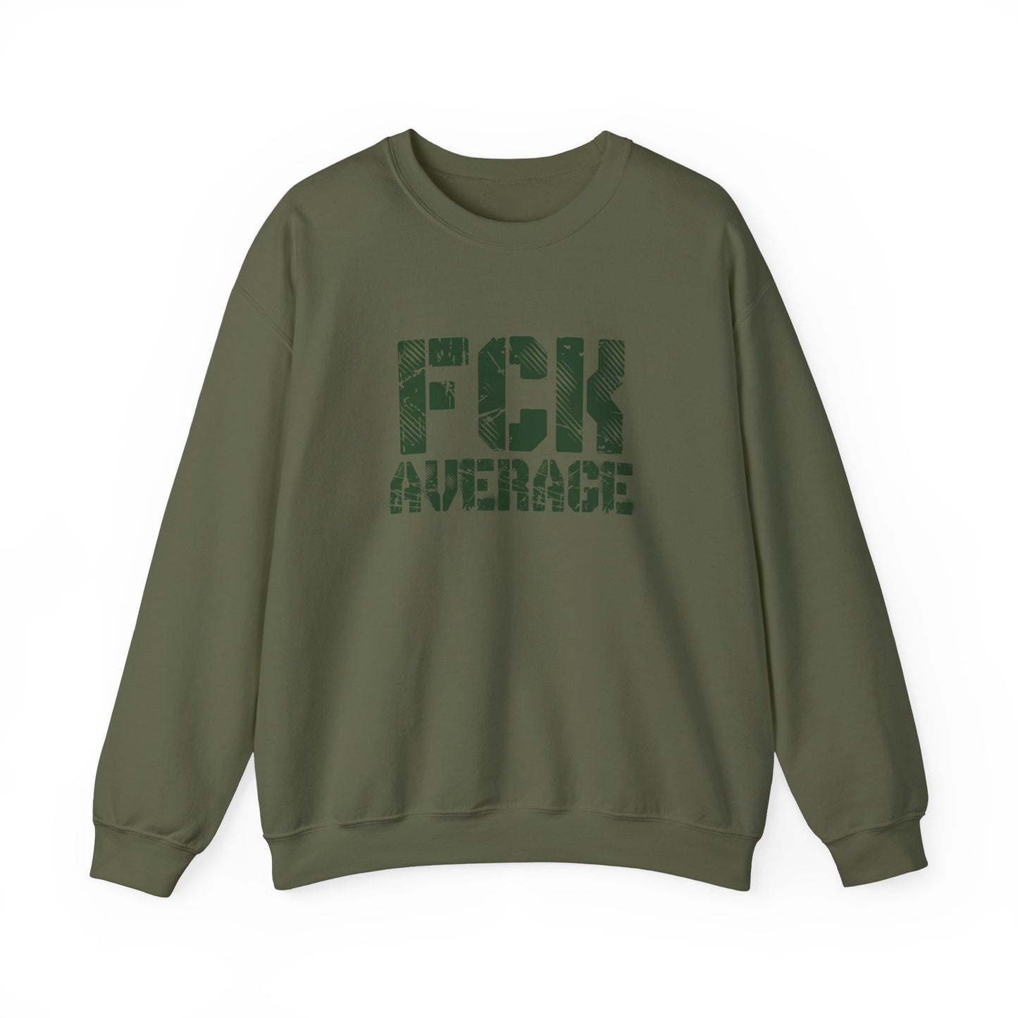 Men's "FCK Average" Crewneck (Green)