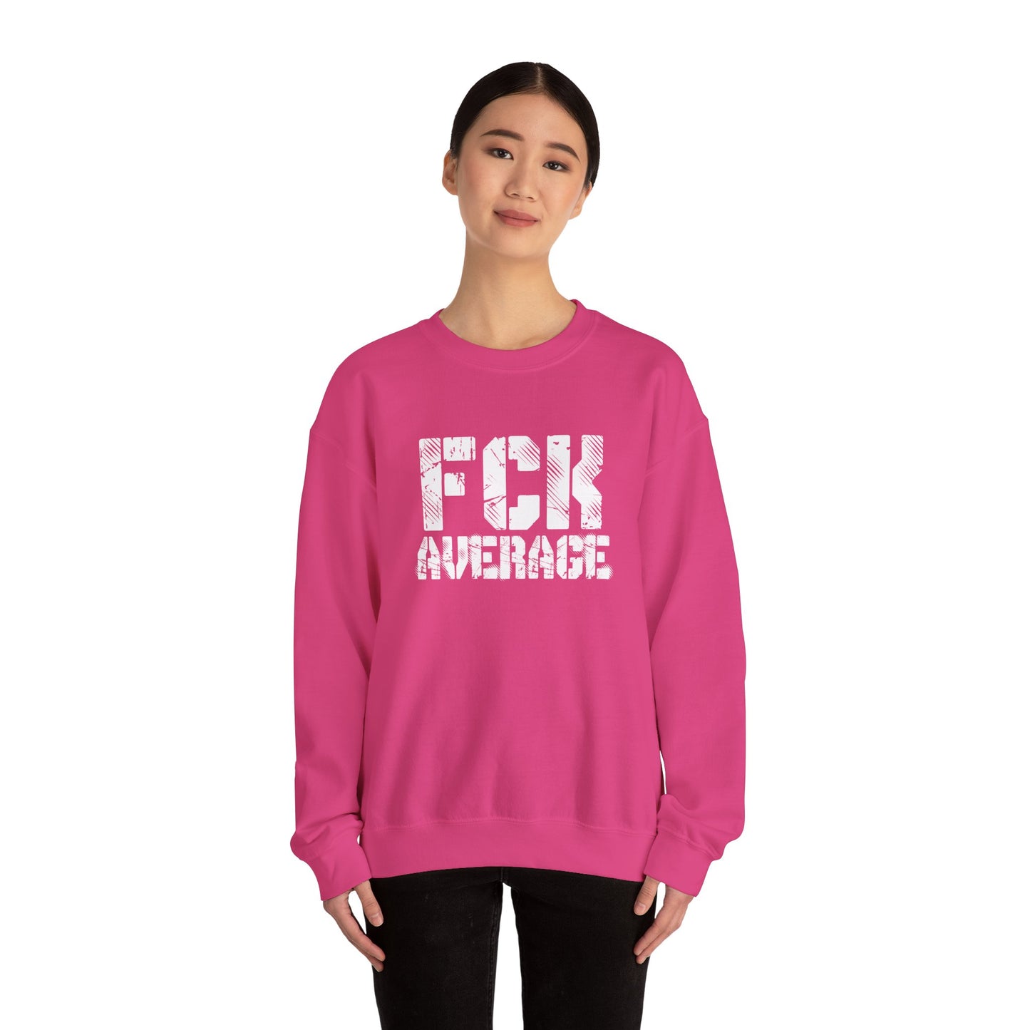 Women's "FCK Average" Crewneck (White)