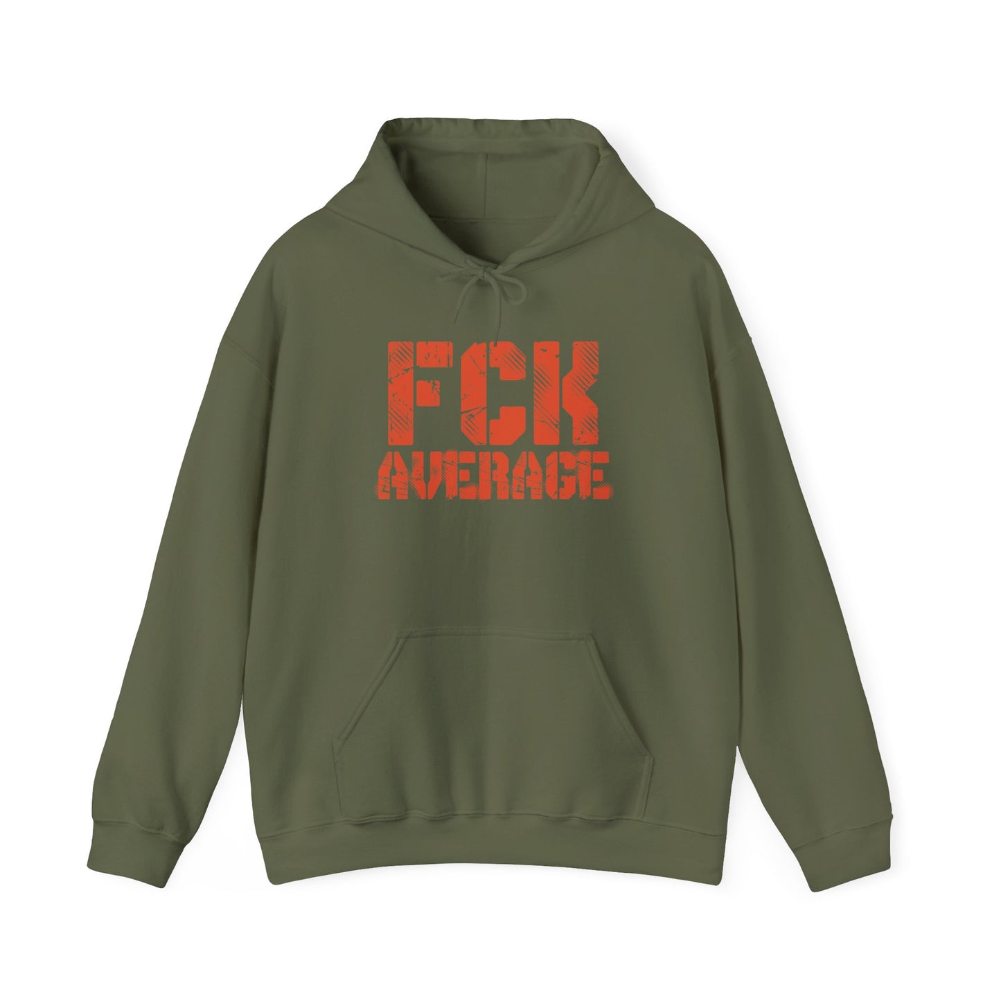 Women's "FCK Average" Heavy Hoodie (Orange)