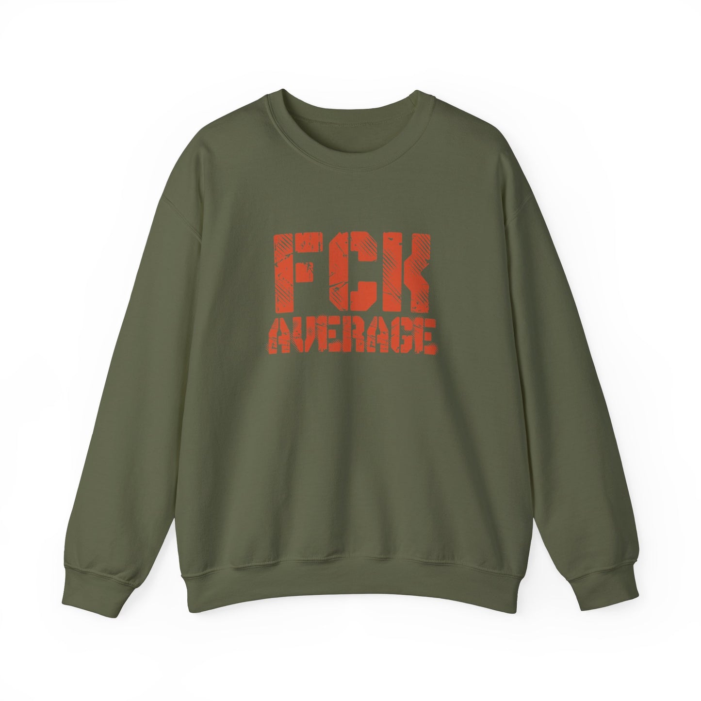 Women's "FCK Average" Crewneck (Orange)