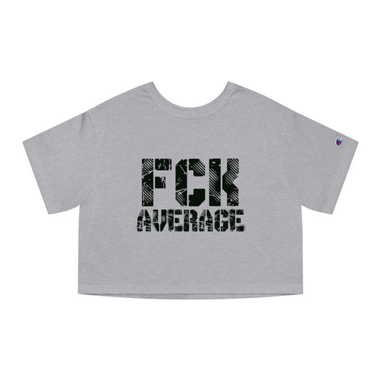Women's "FCK Average" Crop Top (Black)