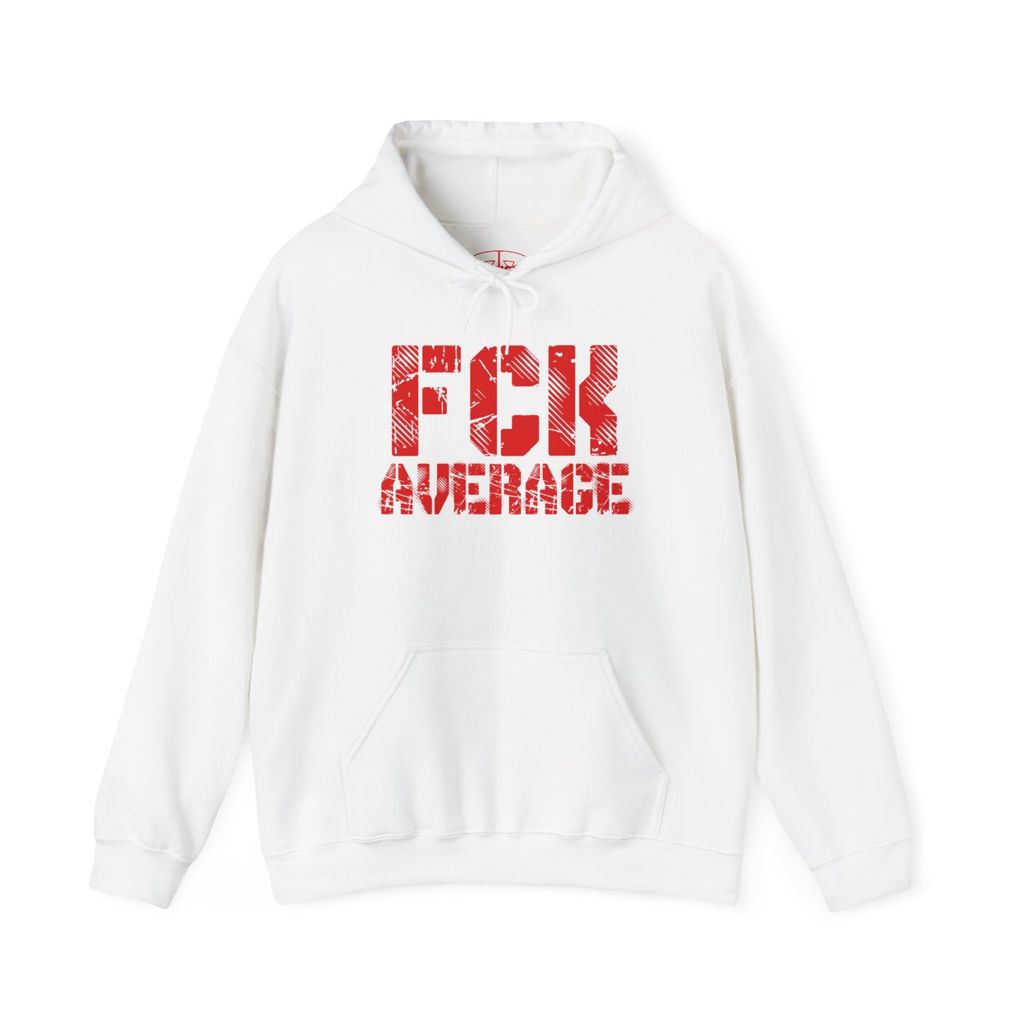 Copy of Men's "FCK Average" Heavy Hoodie (Red)