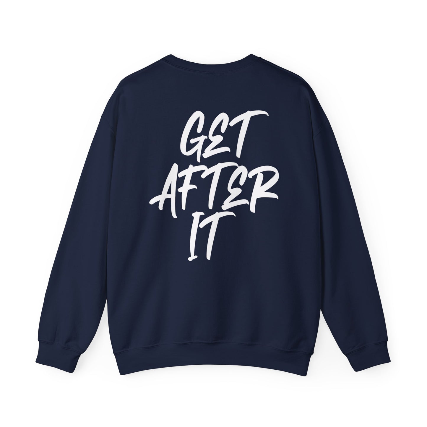 Men's "Get After It"- V1 Crewneck Sweatshirt (White)