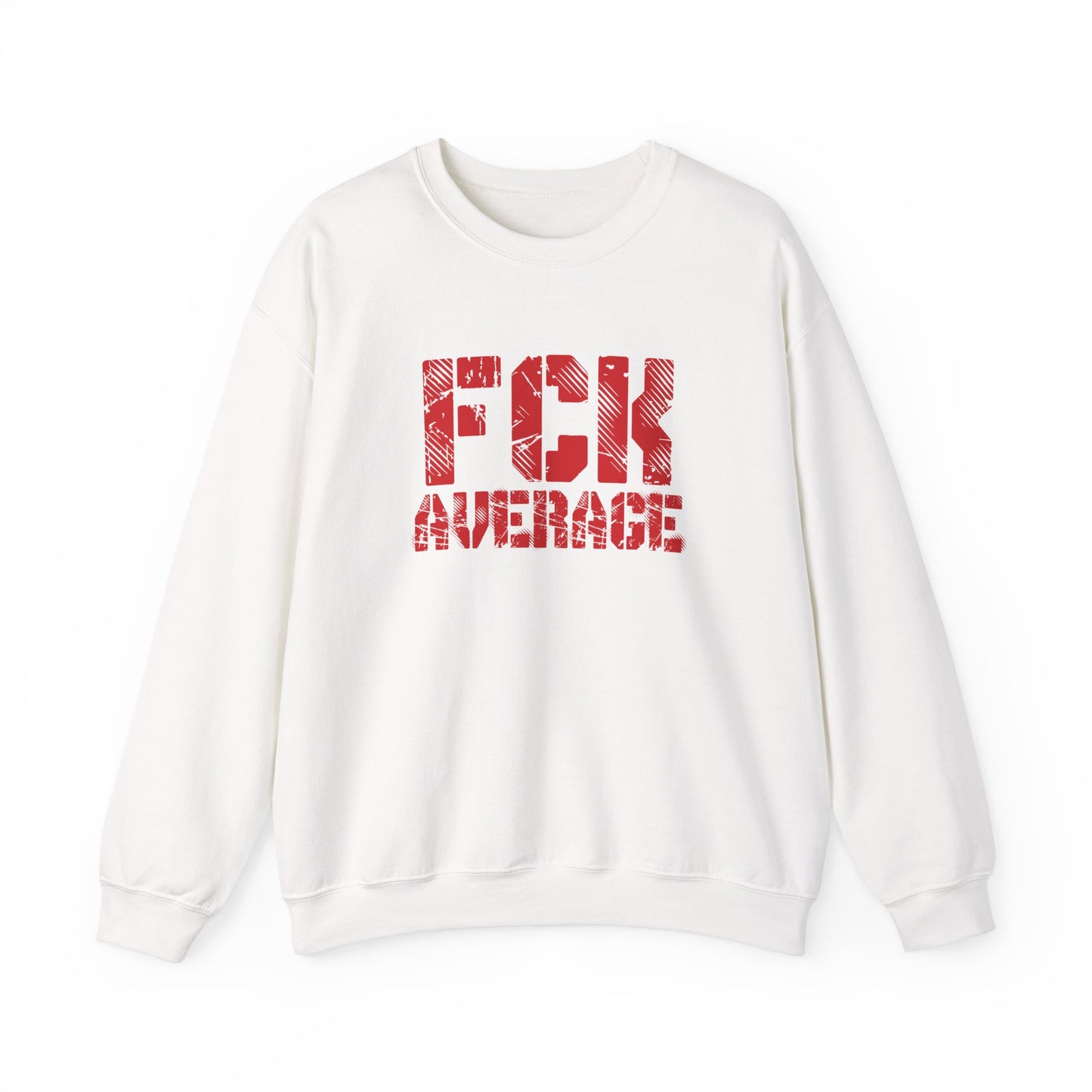 Women's "FCK Average" Crewneck (Red)