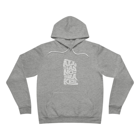 Men's Regular Hoodie - All Gas No Breaks (White)