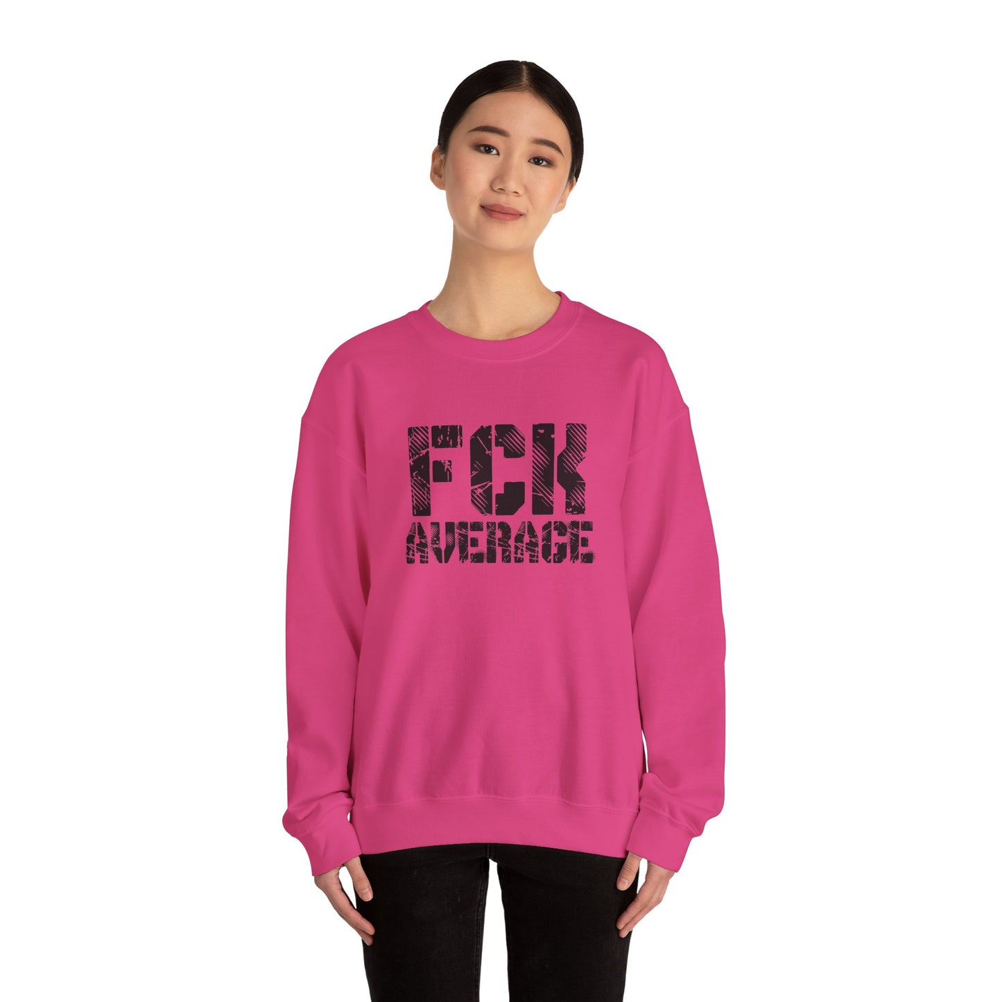Women's "FCK Average" Crewneck (Black)
