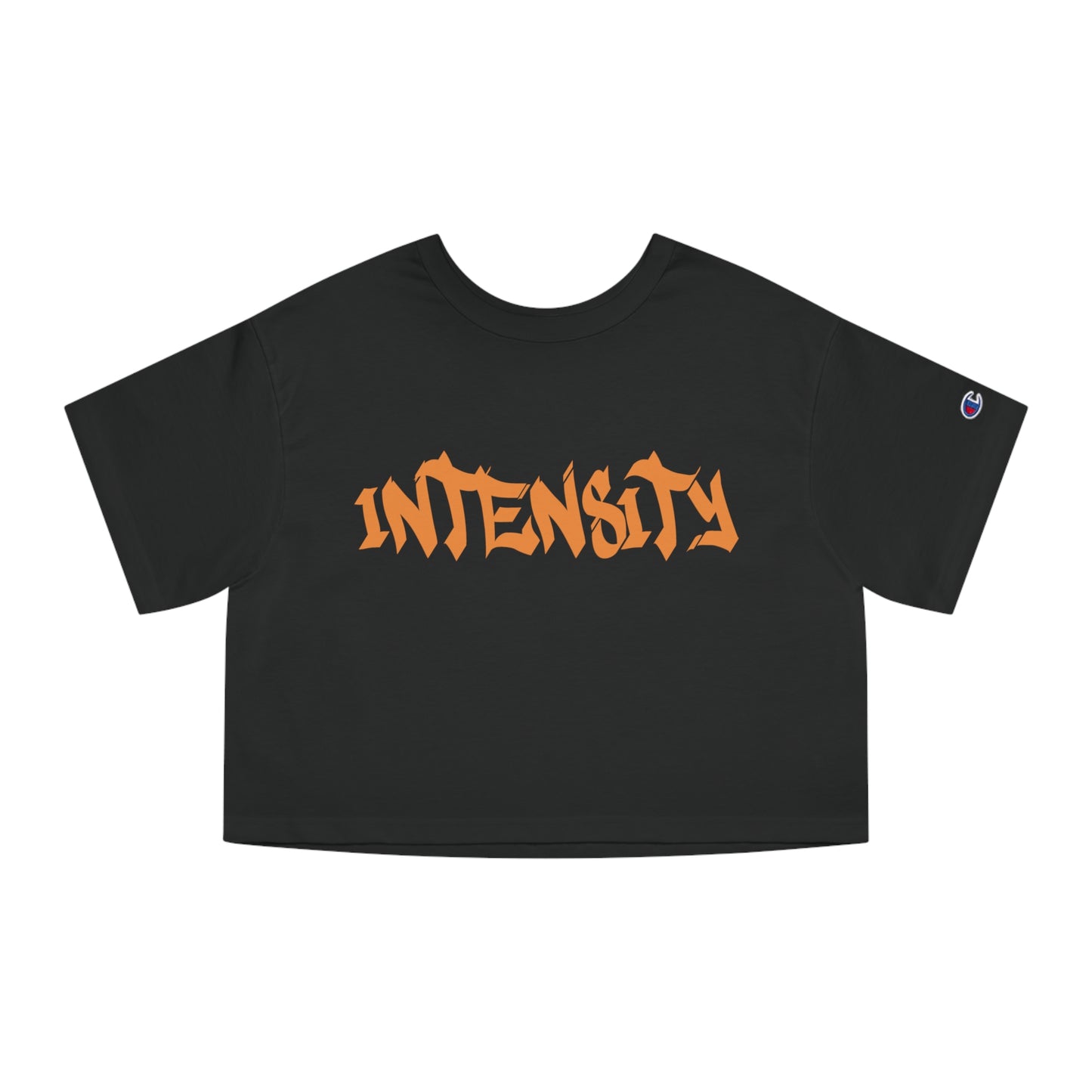 Women's "INTENSITY" Crop Top T-Shirt (Orange)