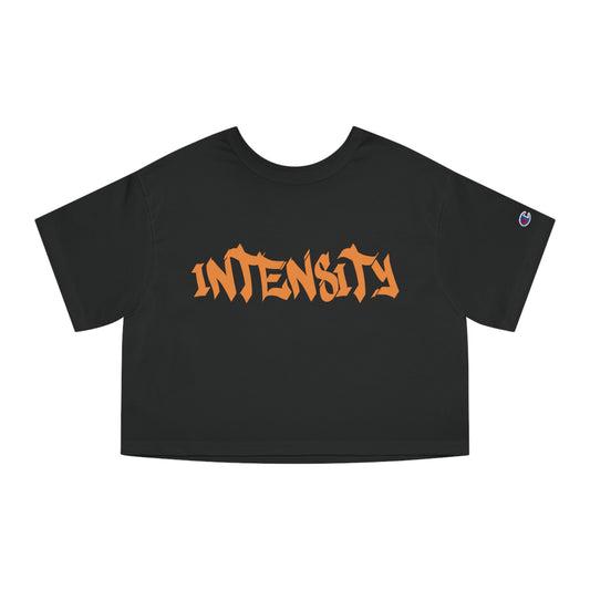 Women's "INTENSITY" Crop Top T-Shirt (Orange)