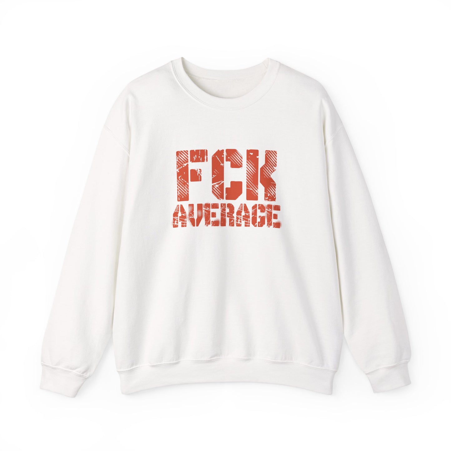 Men's "FCK Average" Crewneck (Orange)