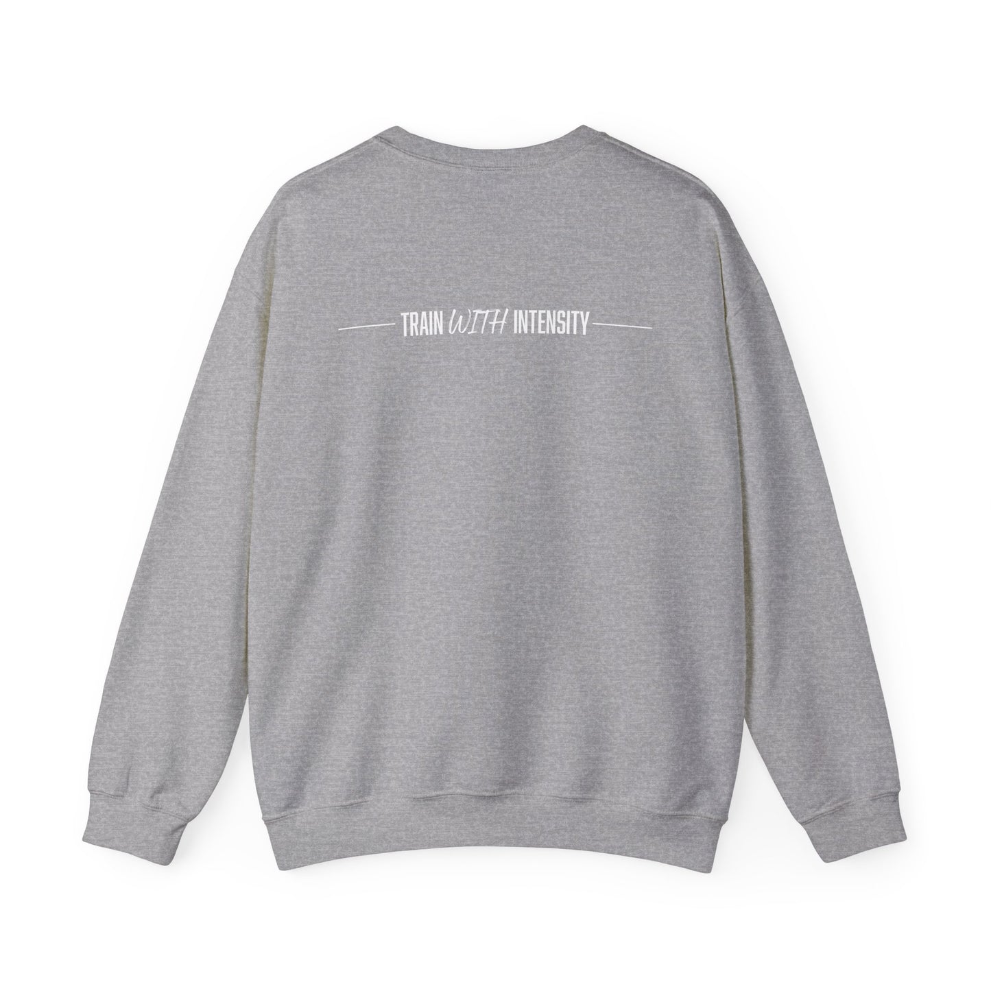 Men's "Train With Intensity" Crewneck Sweatshirt (White)