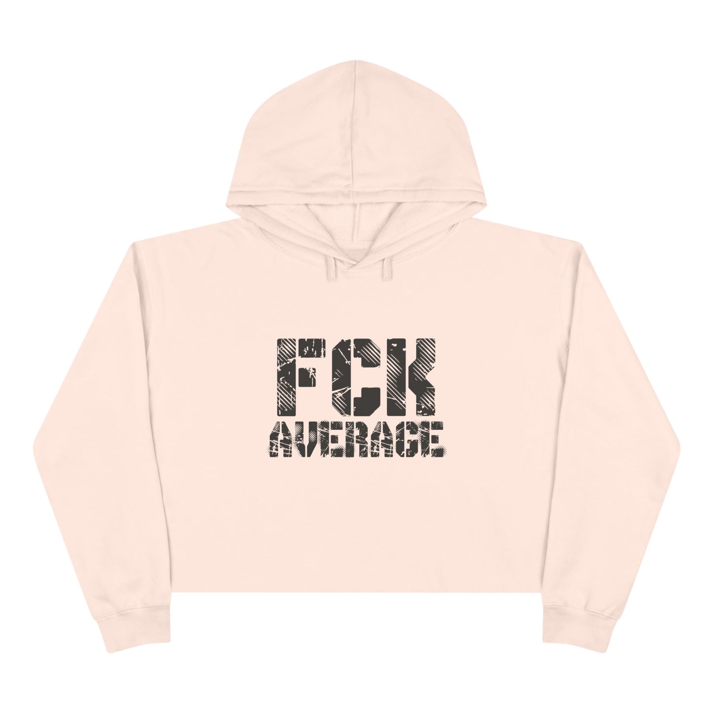 Women's "FCK Average" Crop Hoodie - Black