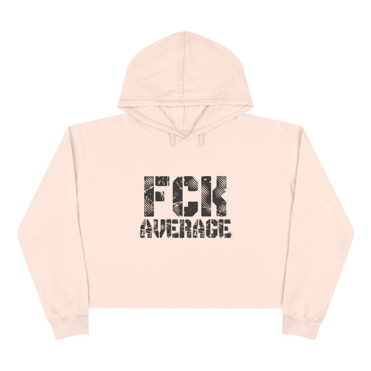 Women's "FCK Average" Crop Hoodie - Black