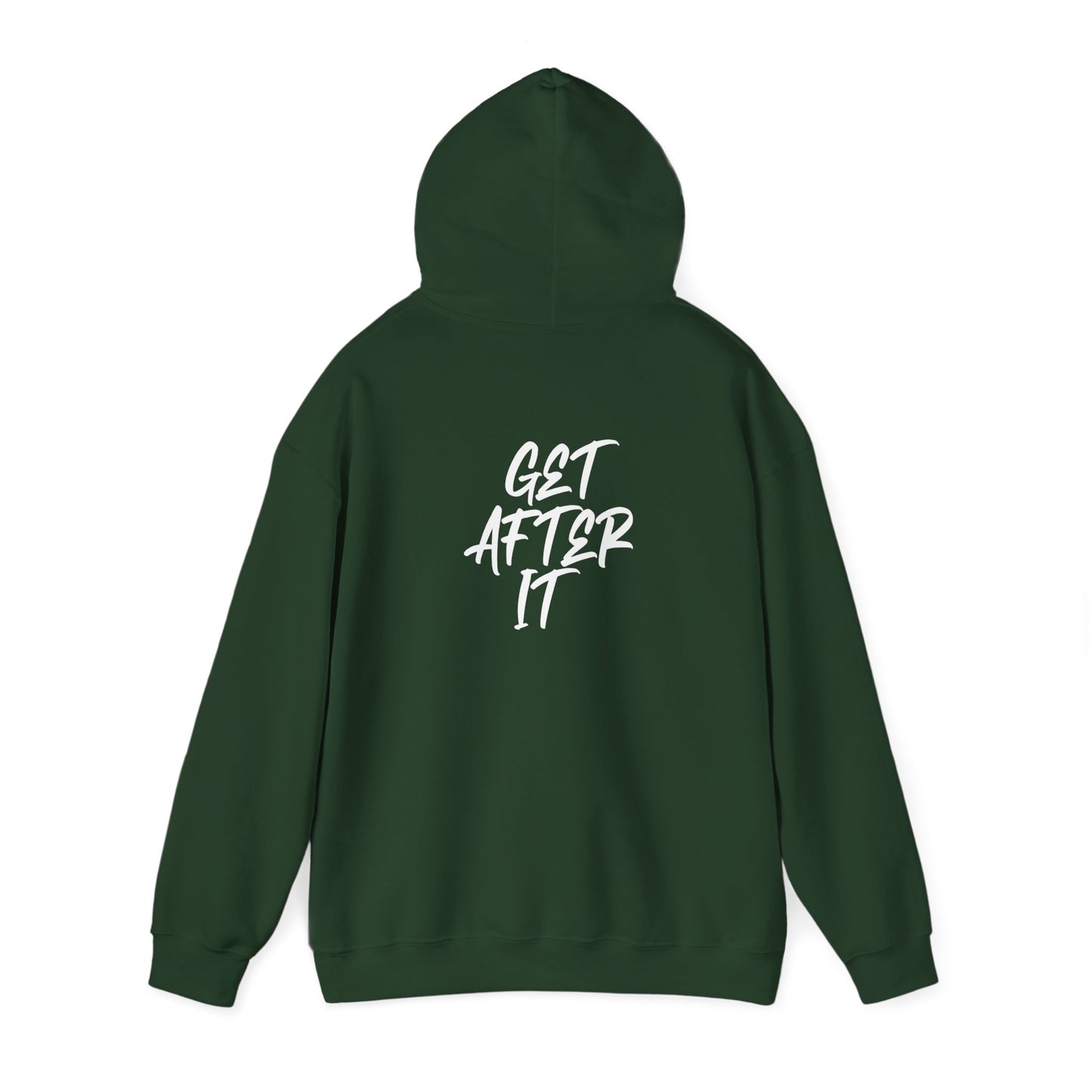 Men's "Get After It" - V1 Heavy Hoodie (White)