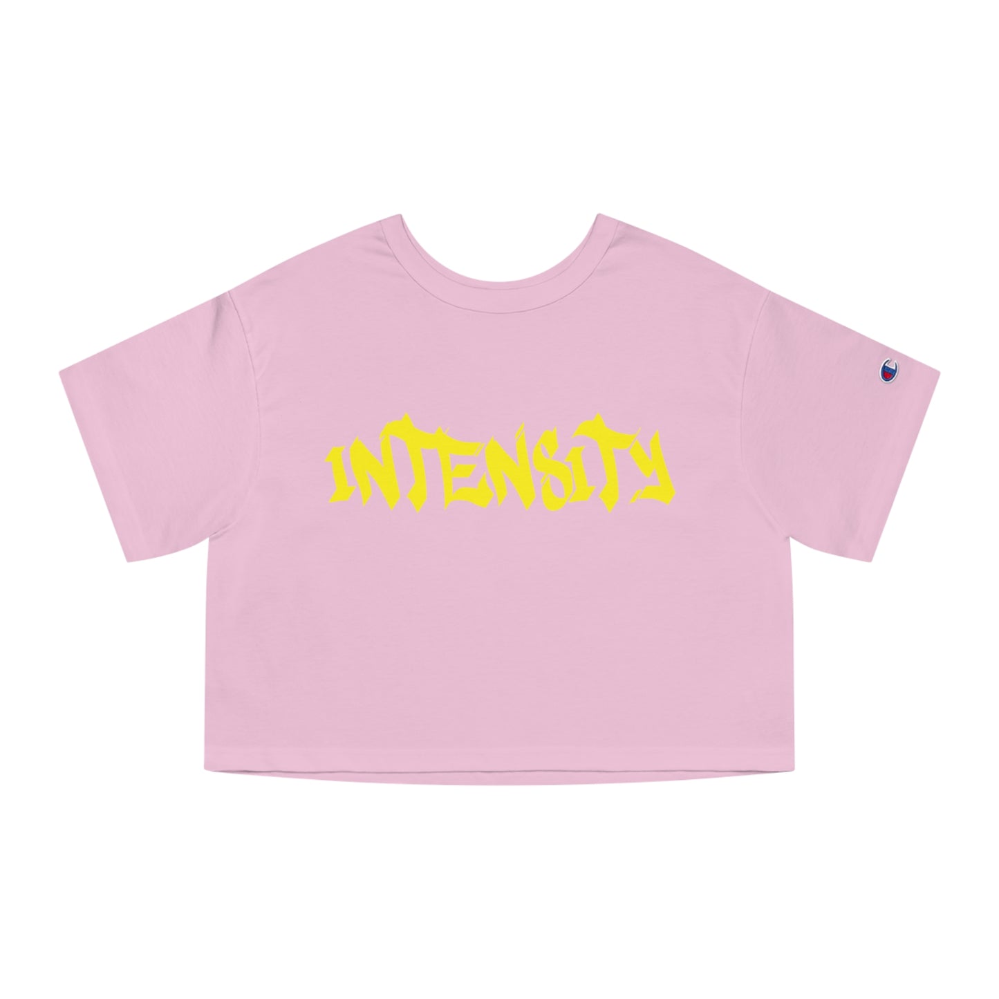 Women's "INTENSITY" Crop Top T-Shirt Yellow Logo